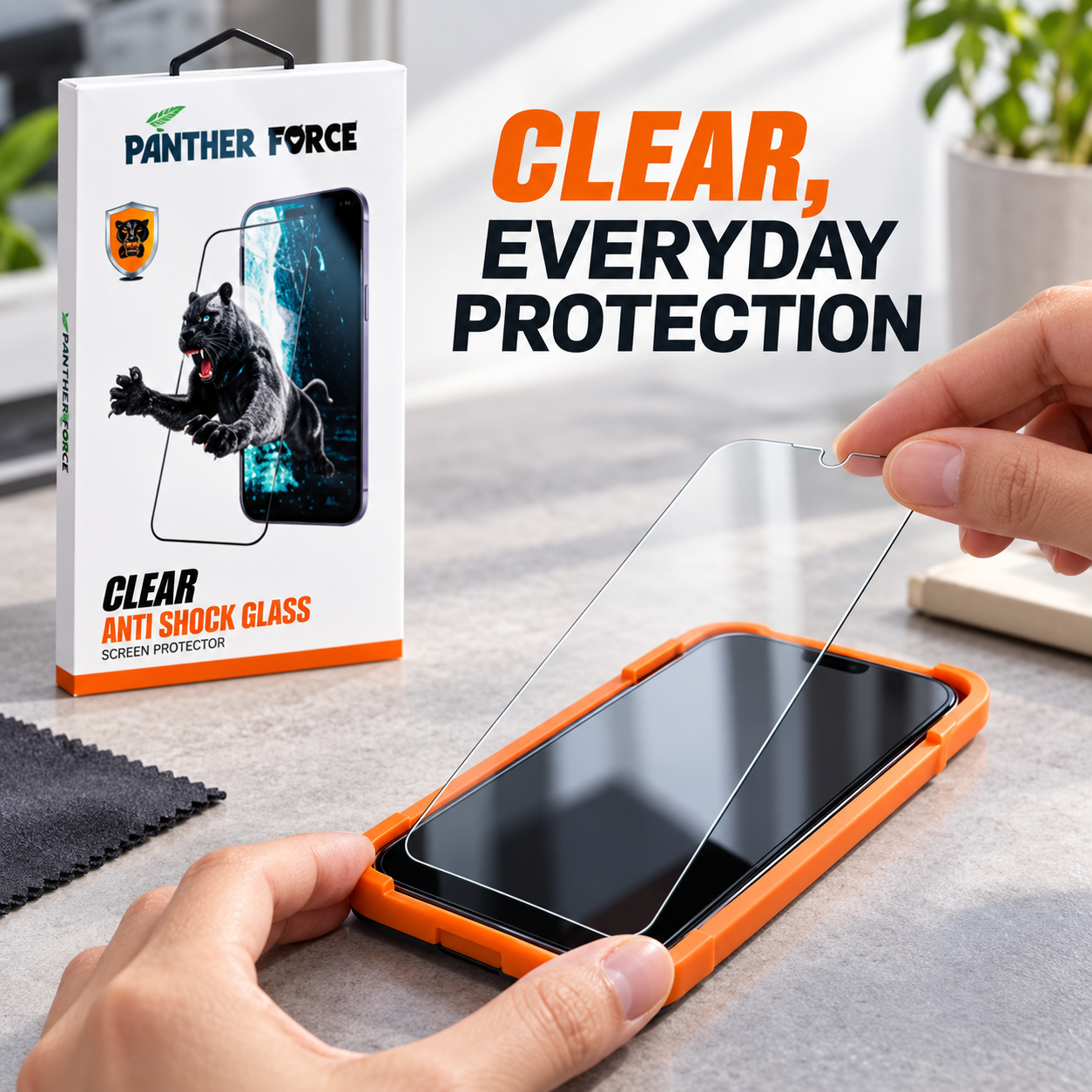 Panther Force 10D Anti Shock Tempered Glass Screen Protector Clear Guard 5 Panther Force 10D Anti Shock Tempered Glass Screen Protector Clear Guard - Image 5