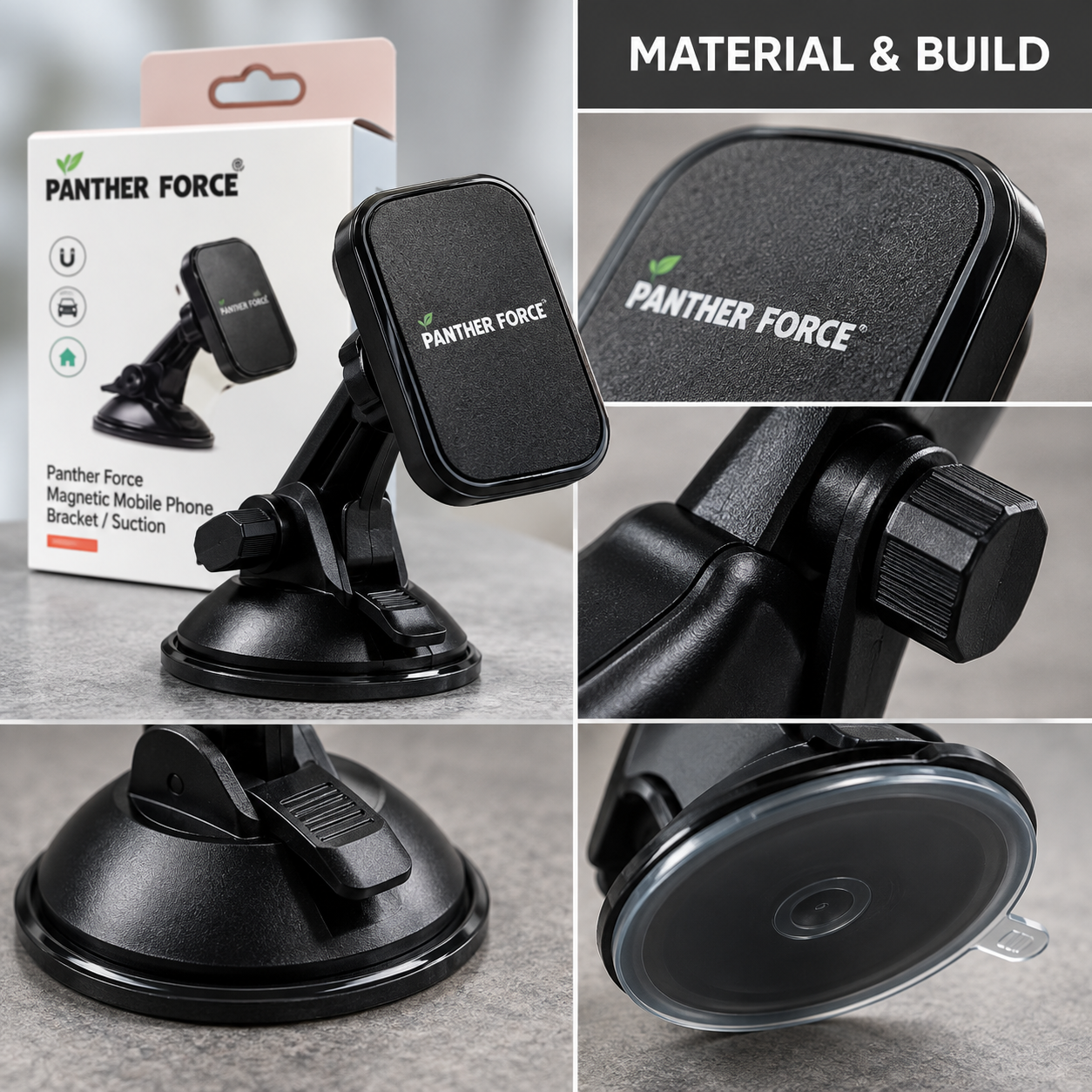 Panther Force Magnetic Phone Holder Car Suction Mount 360° Adjustable Bracket 3 Panther Force Magnetic Phone Holder Car Suction Mount 360° Adjustable Bracket - Image 3