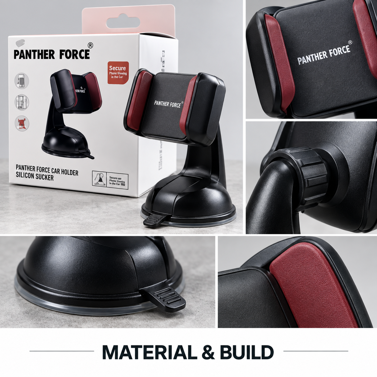 Panther Force Car Phone Holder Silicon Suction Mount 360° Adjustable Dashboard 4 Panther Force Car Phone Holder Silicon Suction Mount 360° Adjustable Dashboard - Image 4