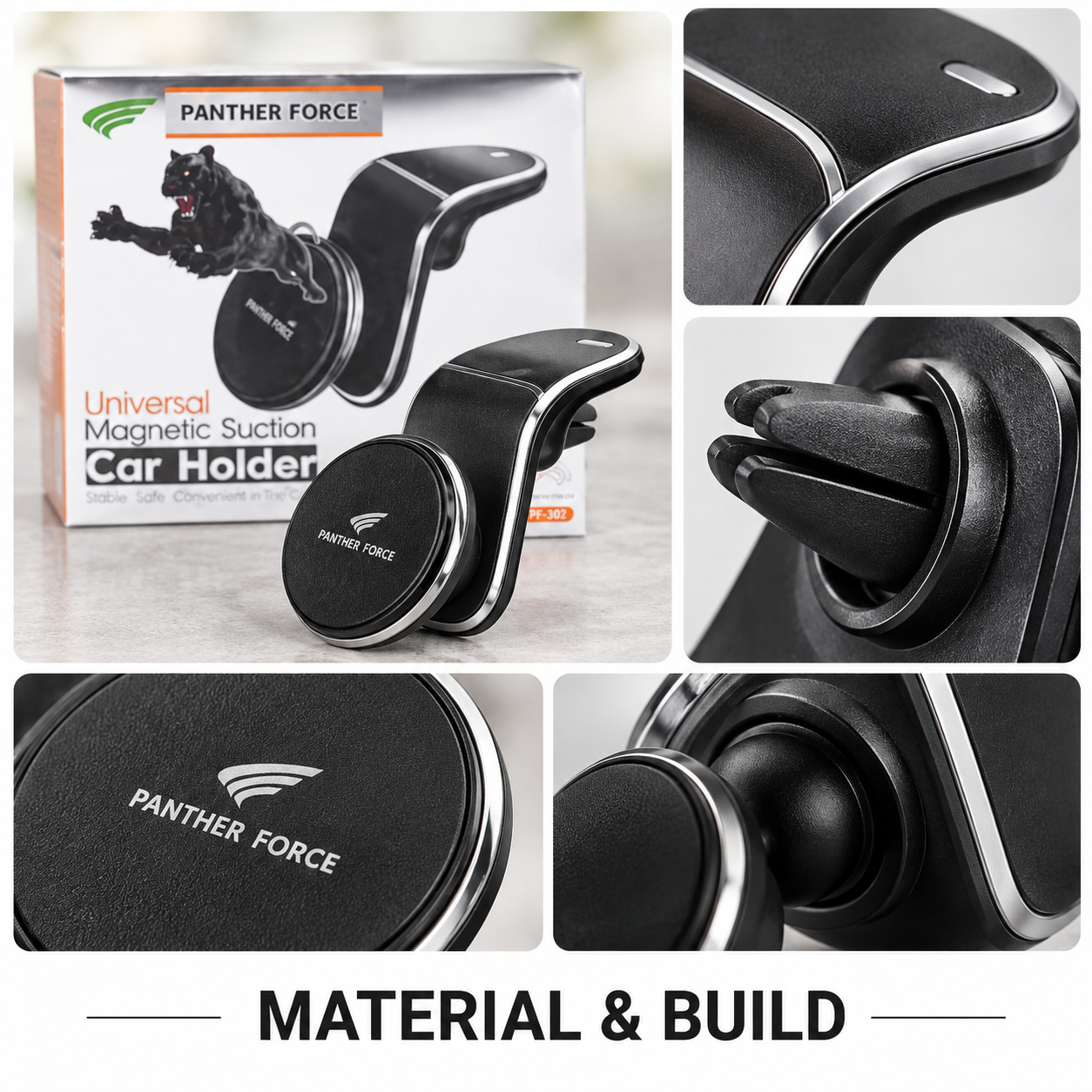 Panther Force Magnetic Car Phone Holder Universal Dashboard Suction Mount GPS 3 Panther Force Magnetic Car Phone Holder Universal Dashboard Suction Mount GPS - Image 3