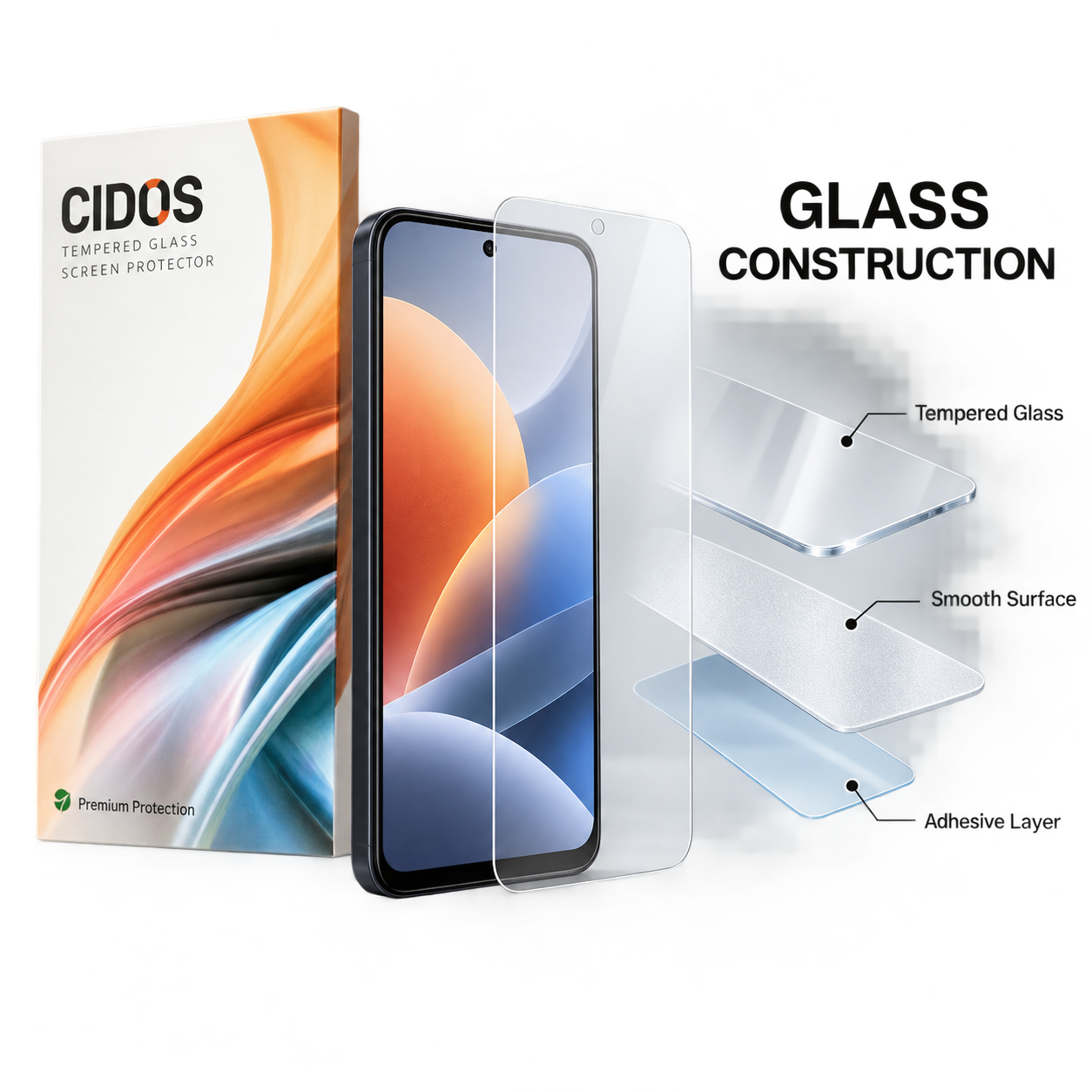 Cidos 10D Tempered Glass Screen Protector Full Cover Anti Scratch Clear Shield 3 Cidos 10D Tempered Glass Screen Protector Full Cover Anti Scratch Clear Shield - Image 3