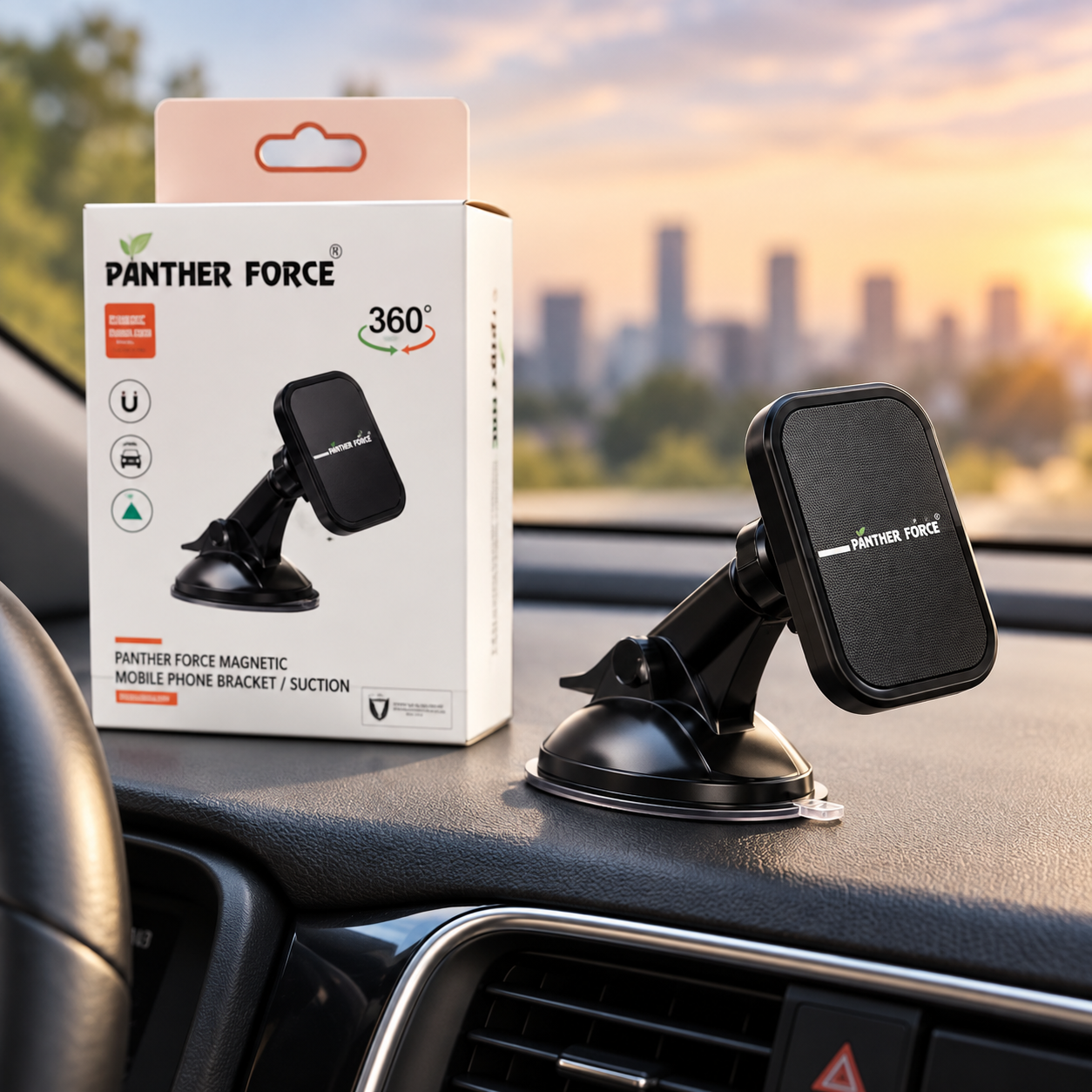 Panther Force Magnetic Phone Holder Car Suction Mount 360° Adjustable Bracket 2 Panther Force Magnetic Phone Holder Car Suction Mount 360° Adjustable Bracket - Image 2