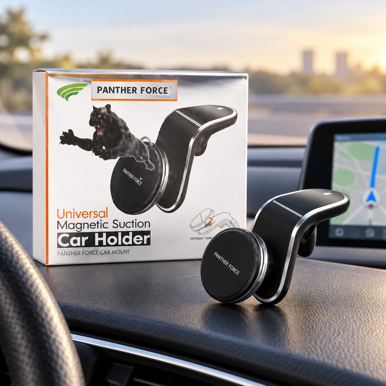 Panther Force Magnetic Car Phone Holder Universal Dashboard Suction Mount GPS 2 Panther Force Magnetic Car Phone Holder Universal Dashboard Suction Mount GPS - Image 2