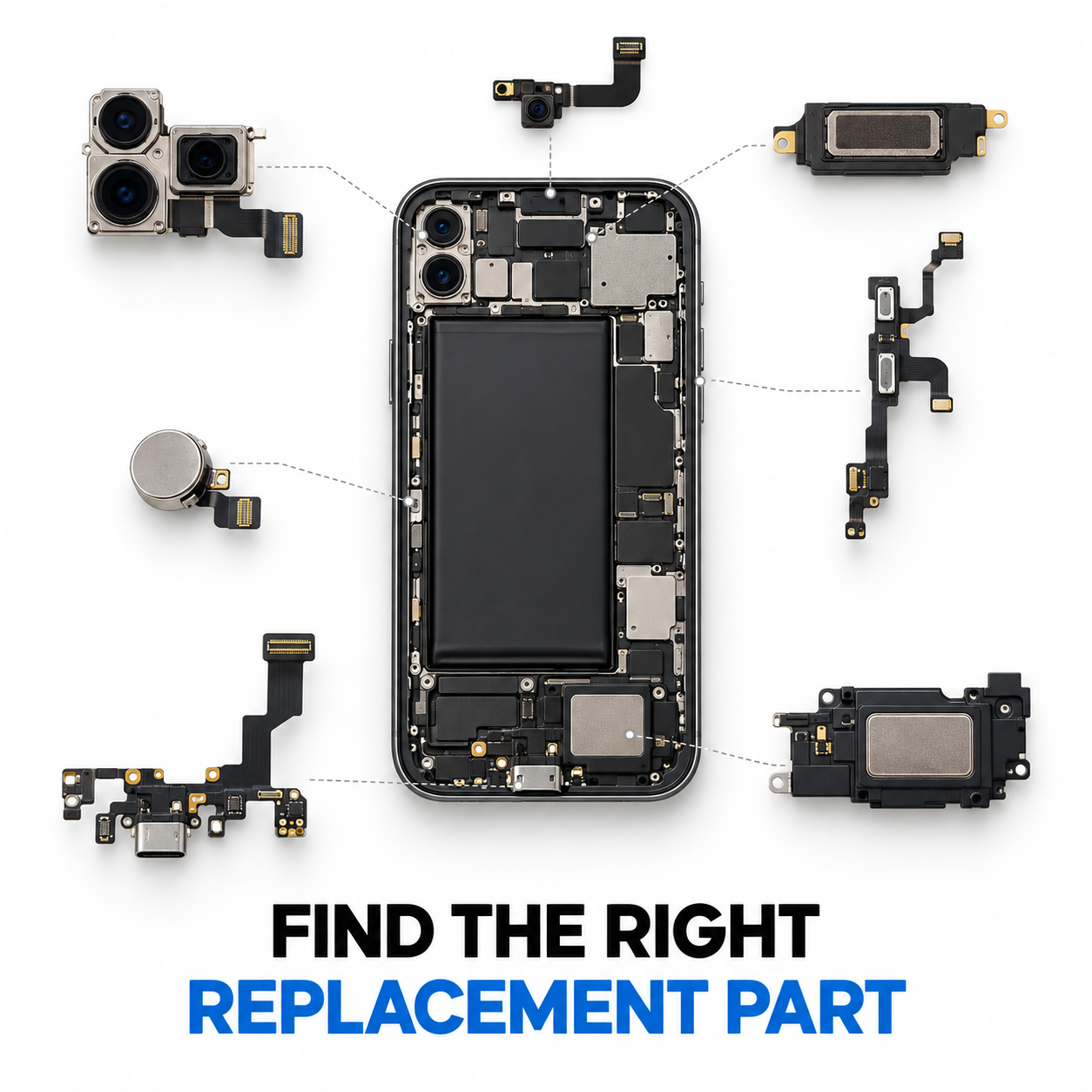 Mobile Phone Repair Parts Replacement Components Camera Flex Speaker Housing 3 Mobile Phone Repair Parts Replacement Components Camera Flex Speaker Housing - Image 3