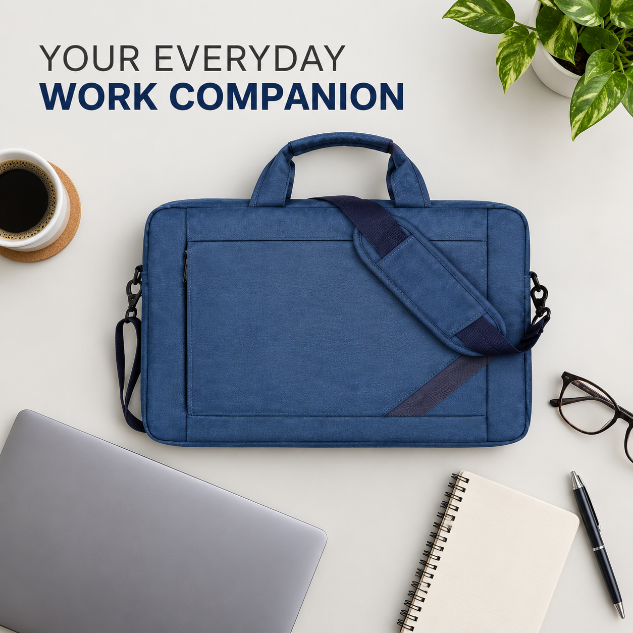 Panther Force 15.6 Inch Laptop Bag Blue Padded Shoulder Strap Carry Case 3 Panther Force 15.6 Inch Laptop Bag Blue Padded Shoulder Strap Carry Case - Image 3