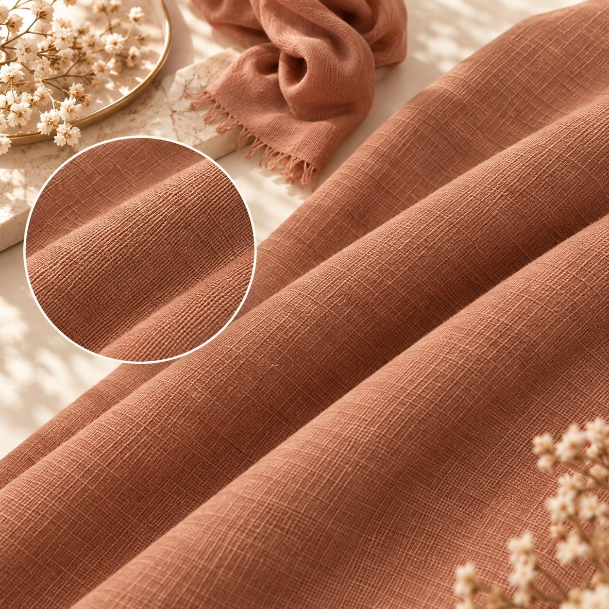 Warm Clay Cotton Scarf – Soft, Comfortable Everyday Essential 2 Warm Clay Cotton Scarf – Soft, Comfortable Everyday Essential - Image 2