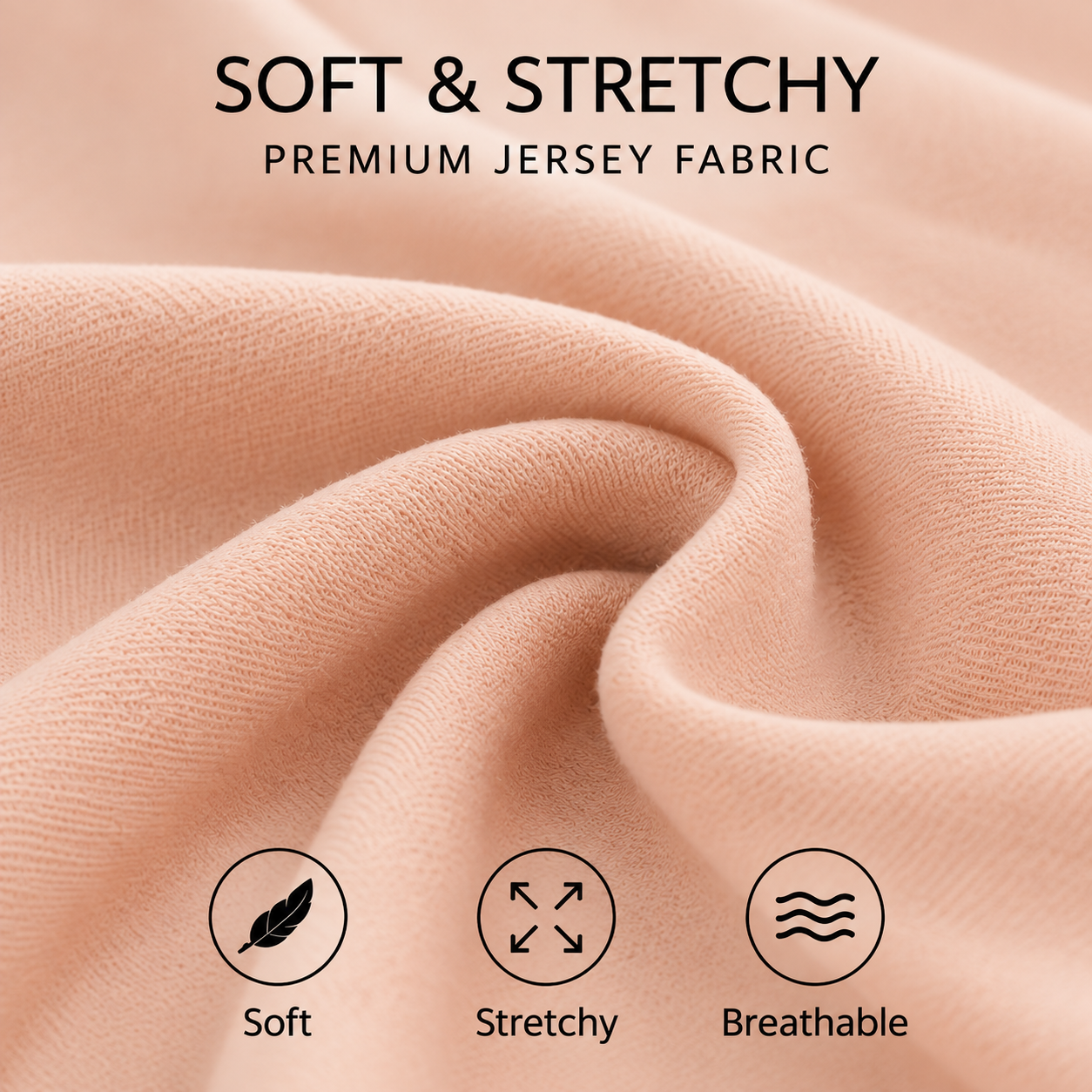 Premium Jersey Scarf Soft Stretchy Lightweight Hijab Wrap Headscarf Peach Pink 2 Premium Jersey Scarf Soft Stretchy Lightweight Hijab Wrap Headscarf Peach Pink - Image 2