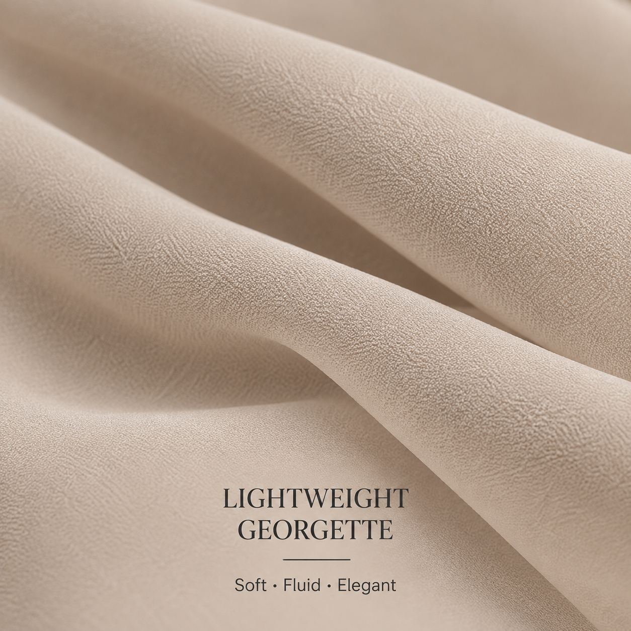 Women Elegant Greige Beige Georgette Scarf Lightweight Soft Hijab Wrap 2 Women Elegant Greige Beige Georgette Scarf Lightweight Soft Hijab Wrap - Image 2
