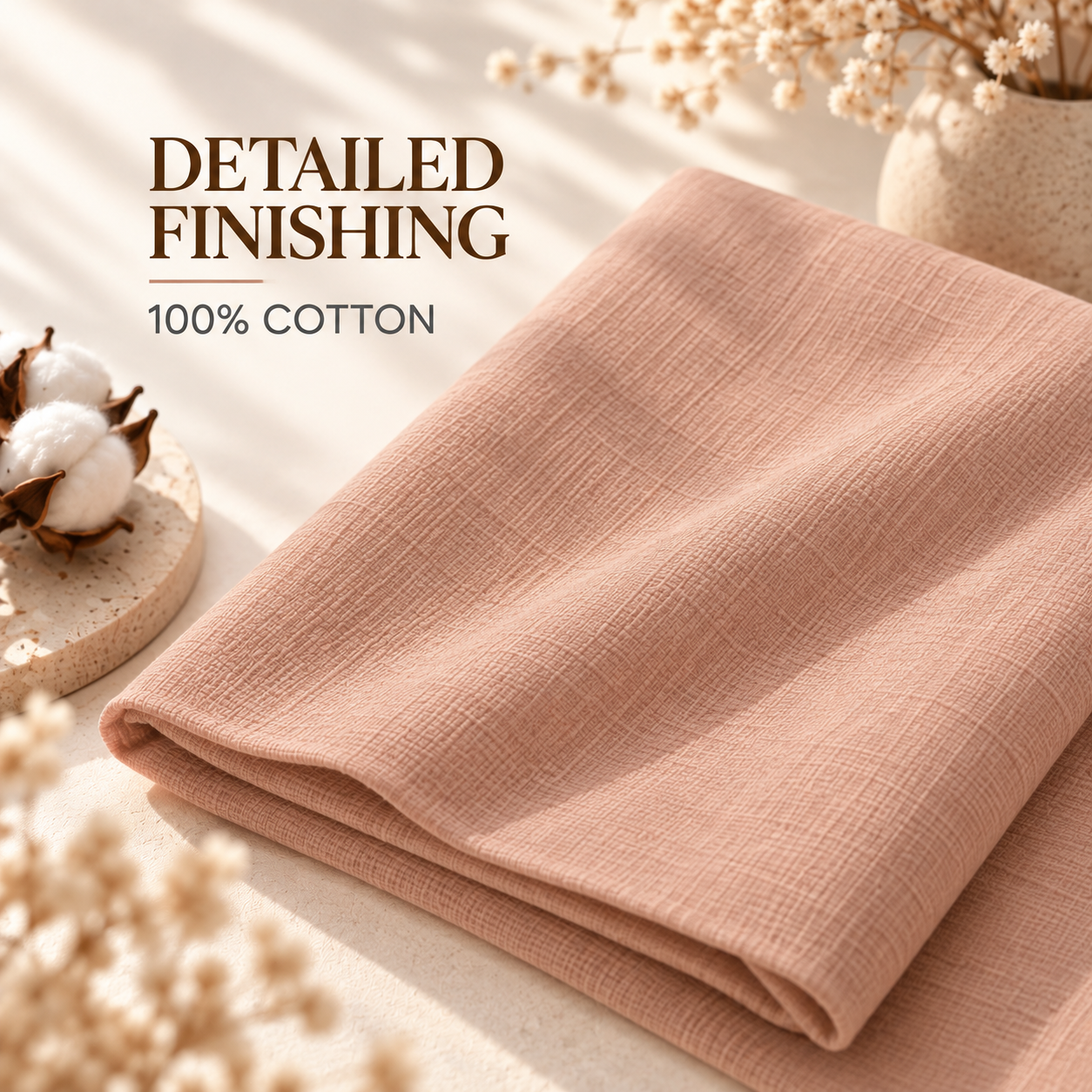 Peach Nude Cotton Scarf – Soft, Comfortable Everyday Essential 3 Peach Nude Cotton Scarf – Soft, Comfortable Everyday Essential - Image 3