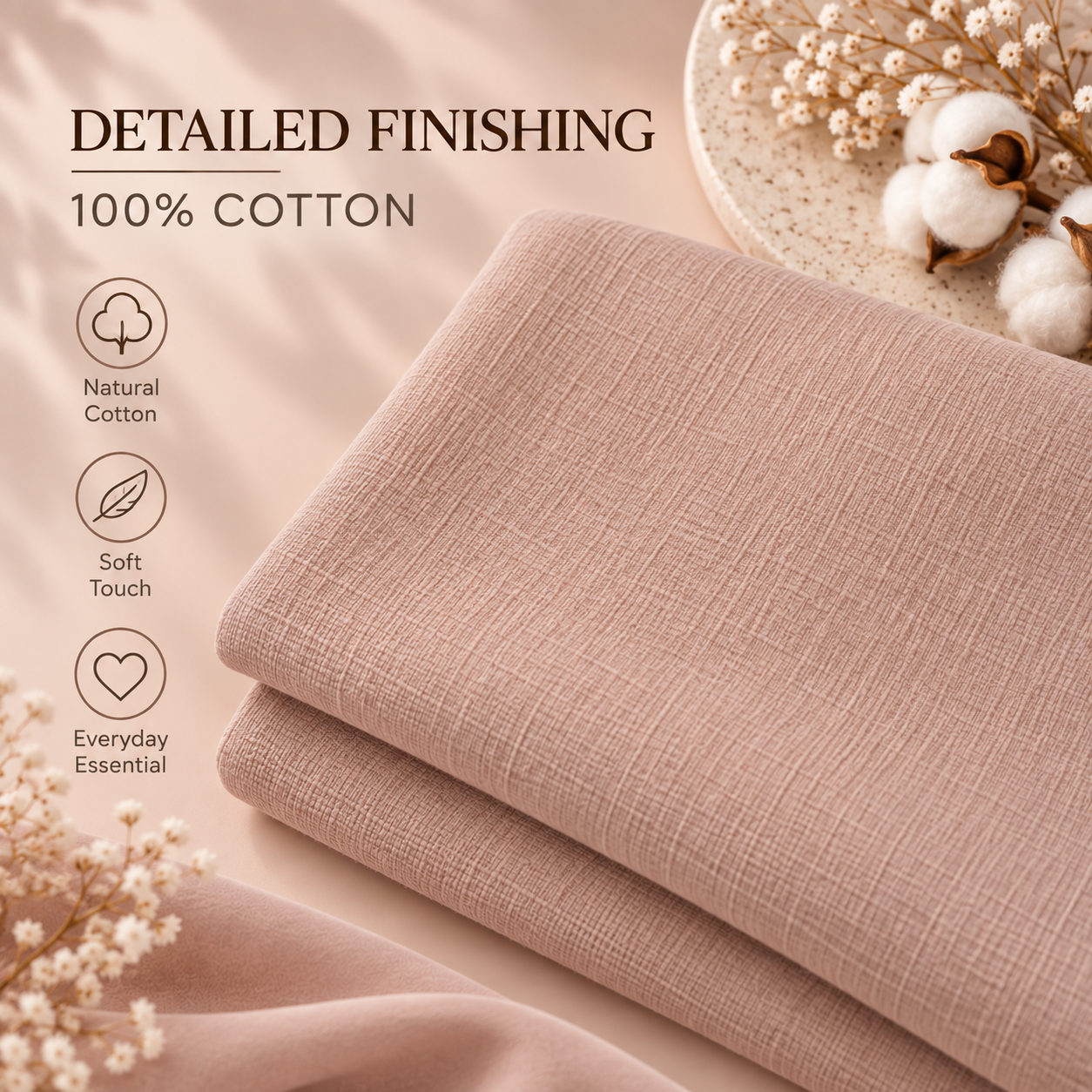 Premium Dusty Pink Cotton Scarf – Soft & Comfortable Everyday Essential Wrap 2 Premium Dusty Pink Cotton Scarf – Soft & Comfortable Everyday Essential Wrap - Image 2