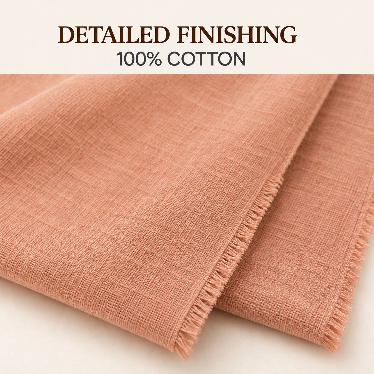 Warm Peach Nude Cotton Scarf – Soft, Comfortable Everyday Essential 4 Warm Peach Nude Cotton Scarf – Soft, Comfortable Everyday Essential - Image 4
