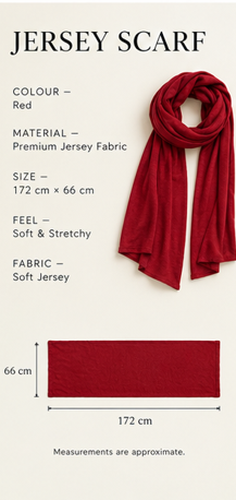 Women Soft Jersey Scarf Stretchy Hijab Wrap Headscarf Deep Red Burgundy Shawl 4 Women Soft Jersey Scarf Stretchy Hijab Wrap Headscarf Deep Red Burgundy Shawl - Image 4