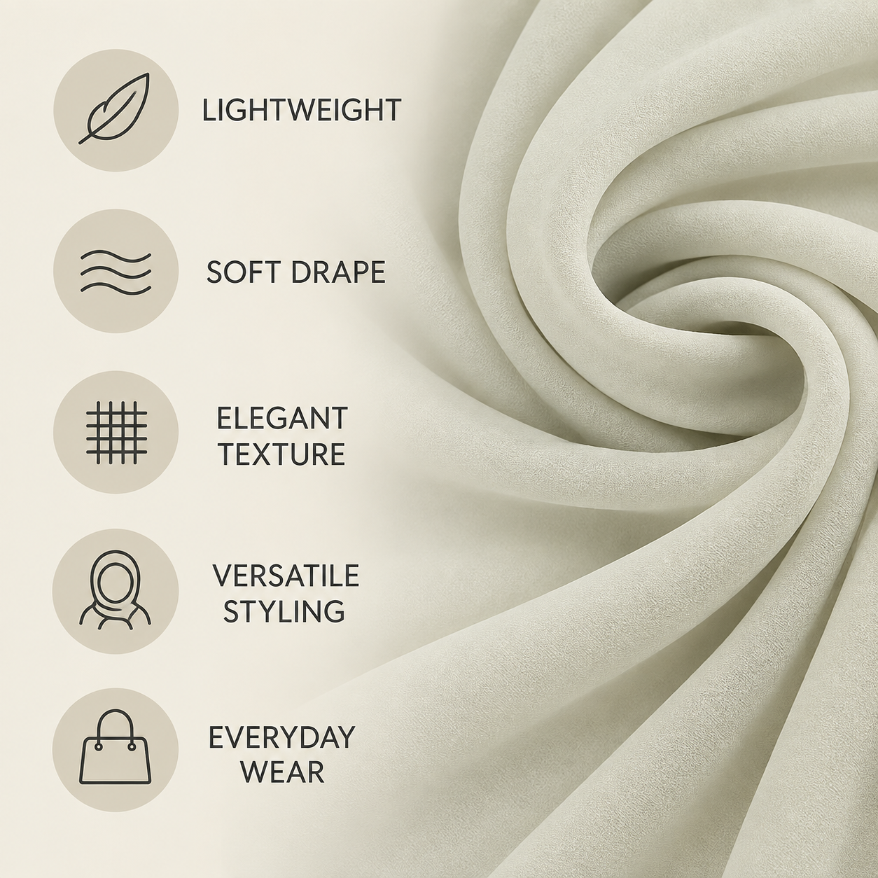 Premium Georgette Scarf Soft Hijab Lightweight Elegant Shawl Wrap Plain 4 Premium Georgette Scarf Soft Hijab Lightweight Elegant Shawl Wrap Plain - Image 4