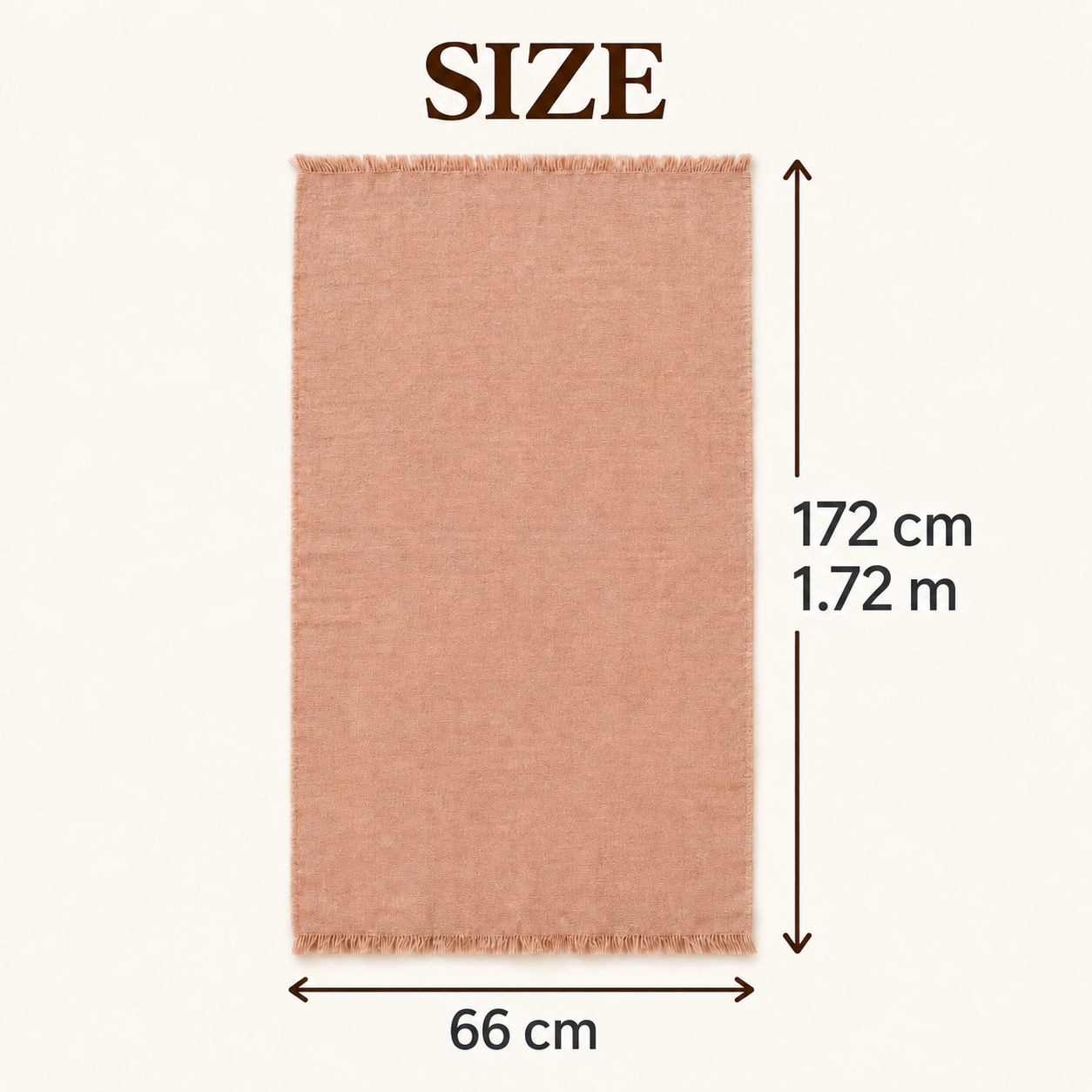 Warm Peach Nude Cotton Scarf – Soft, Comfortable Everyday Essential 3 Warm Peach Nude Cotton Scarf – Soft, Comfortable Everyday Essential - Image 3