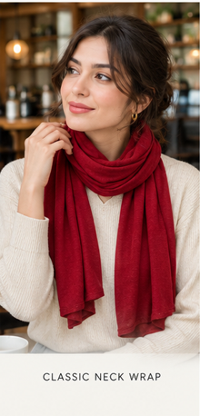 Women Soft Jersey Scarf Stretchy Hijab Wrap Headscarf Deep Red Burgundy Shawl 5 Women Soft Jersey Scarf Stretchy Hijab Wrap Headscarf Deep Red Burgundy Shawl - Image 5