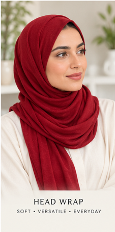 Women Soft Jersey Scarf Stretchy Hijab Wrap Headscarf Deep Red Burgundy Shawl 7 Women Soft Jersey Scarf Stretchy Hijab Wrap Headscarf Deep Red Burgundy Shawl - Image 7