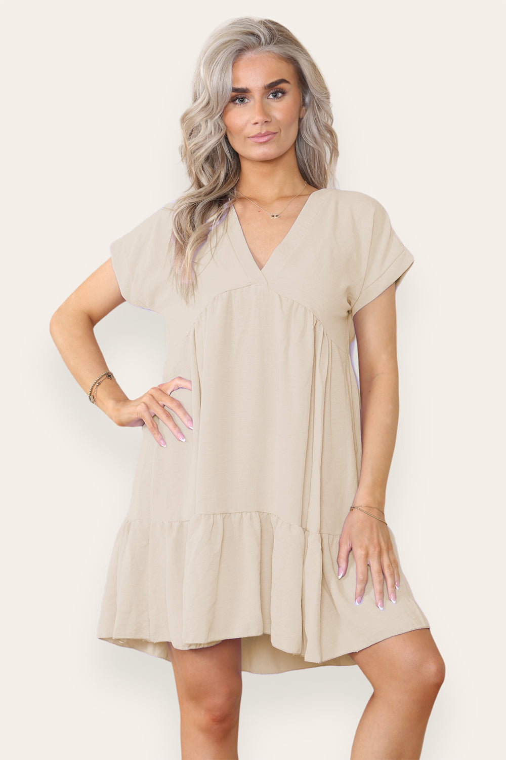Womens Fancy Style Tiered Smock Dress 7 Womens Fancy Style Tiered Smock Dress - Image 7