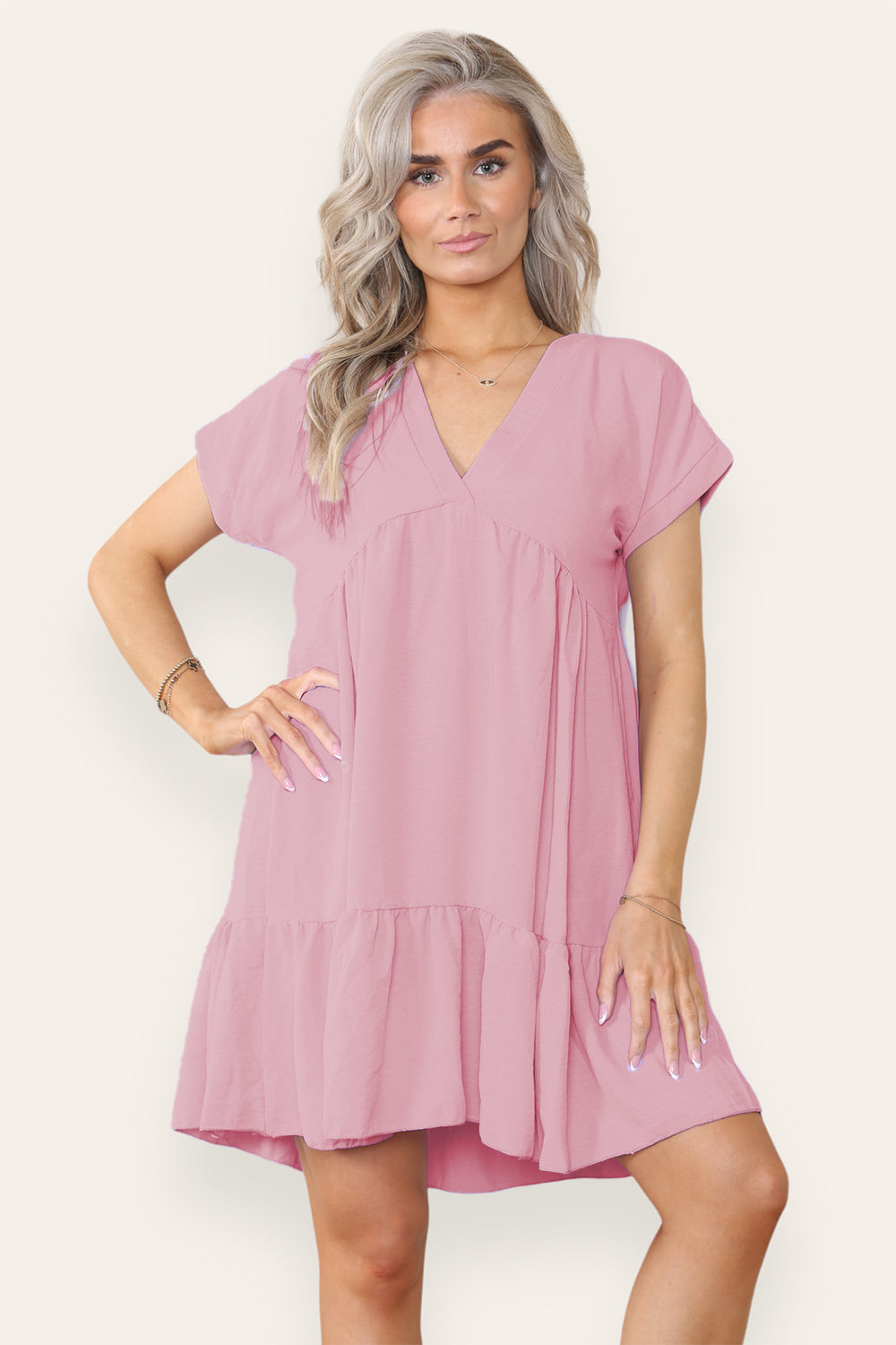 Womens Fancy Style Tiered Smock Dress 9 Womens Fancy Style Tiered Smock Dress - Image 9