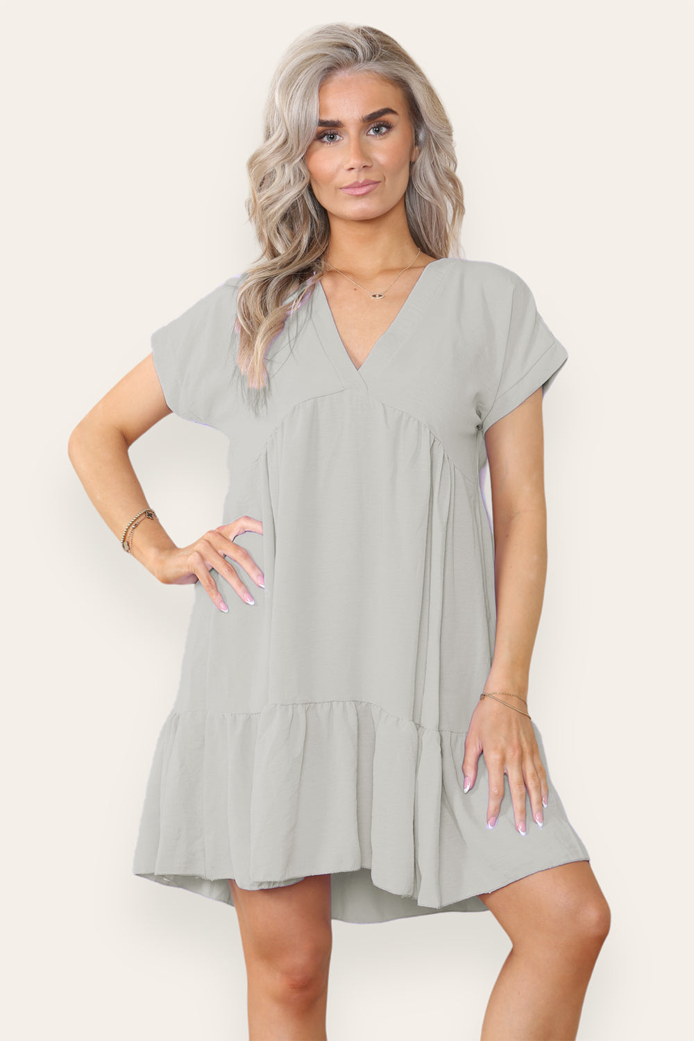 Womens Fancy Style Tiered Smock Dress 12 Womens Fancy Style Tiered Smock Dress - Image 12