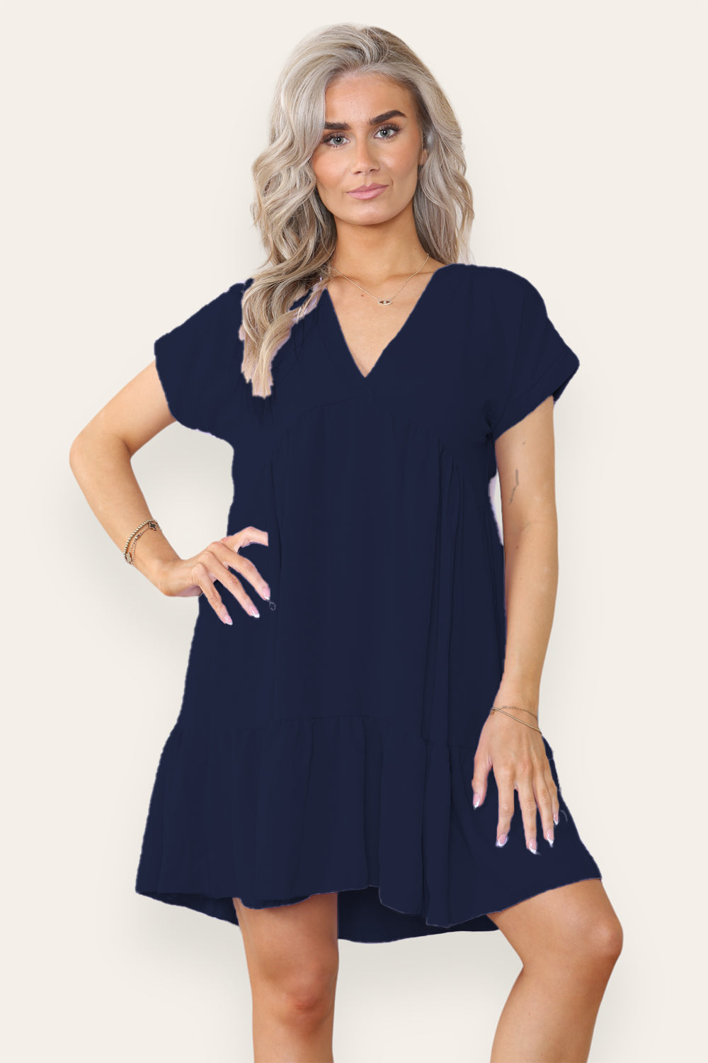 Womens Fancy Style Tiered Smock Dress 15 Womens Fancy Style Tiered Smock Dress - Image 15