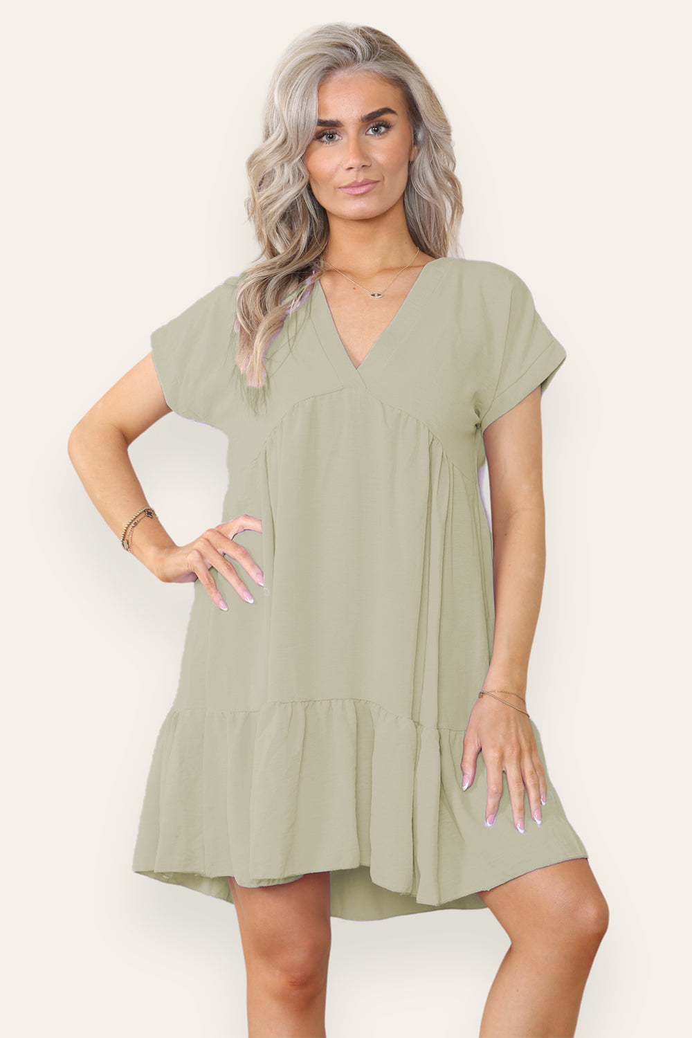 Womens Fancy Style Tiered Smock Dress 21 Womens Fancy Style Tiered Smock Dress - Image 21