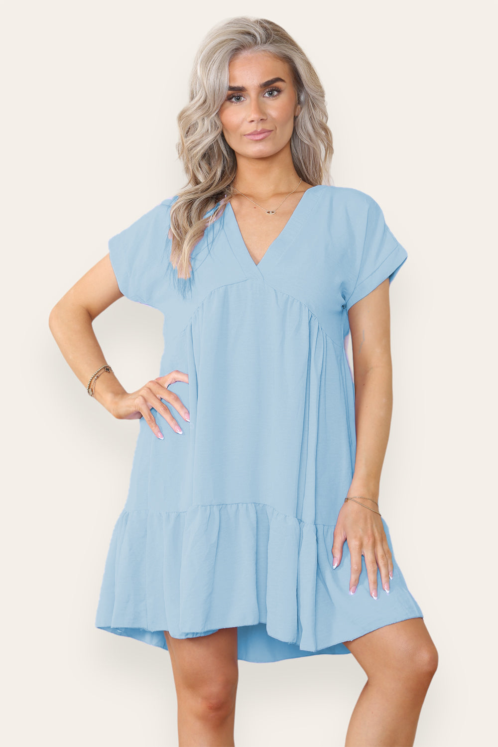 Womens Fancy Style Tiered Smock Dress 22 Womens Fancy Style Tiered Smock Dress - Image 22