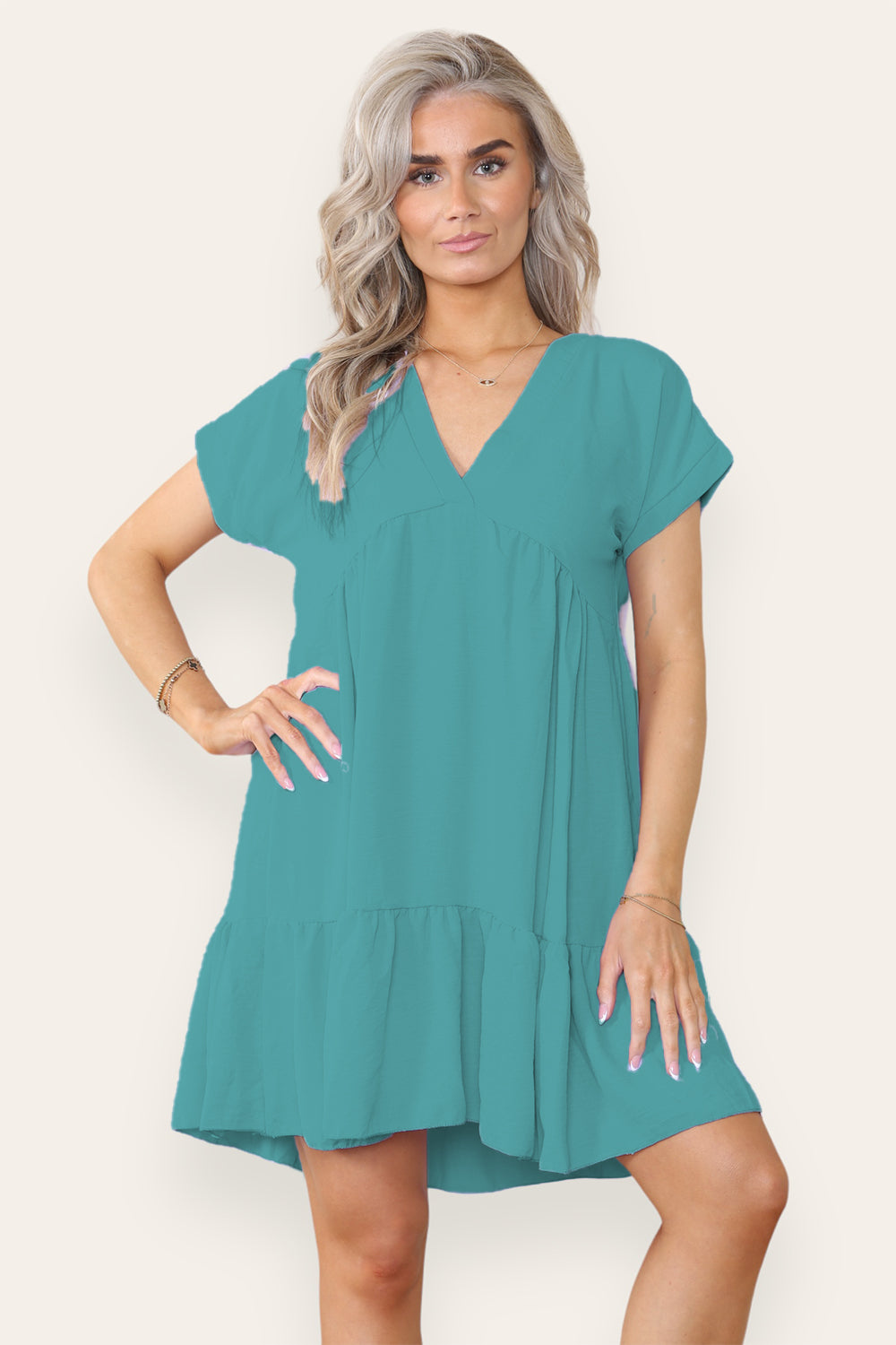 Womens Fancy Style Tiered Smock Dress 23 Womens Fancy Style Tiered Smock Dress - Image 23