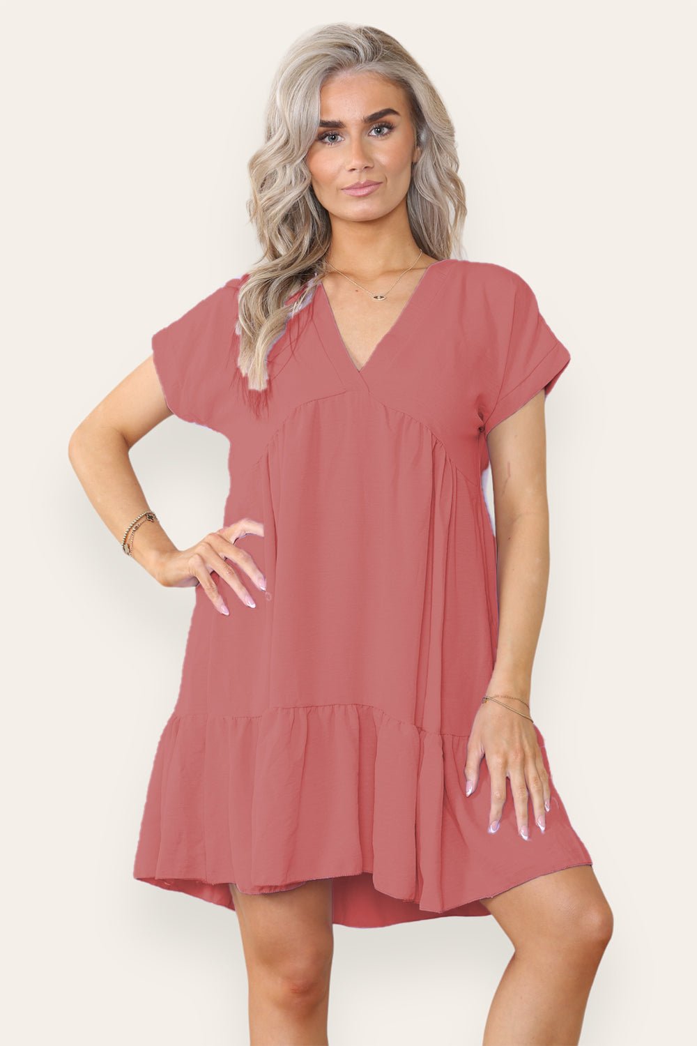 Womens Fancy Style Tiered Smock Dress 31 Womens Fancy Style Tiered Smock Dress - Image 31