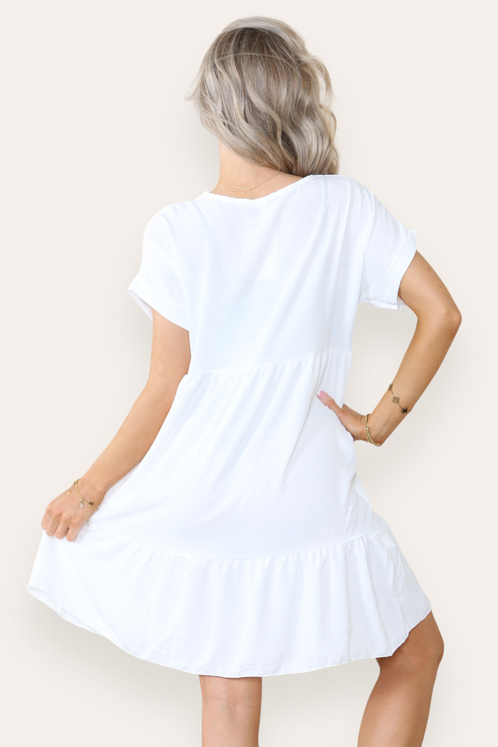 Womens Fancy Style Tiered Smock Dress 6 Womens Fancy Style Tiered Smock Dress - Image 6