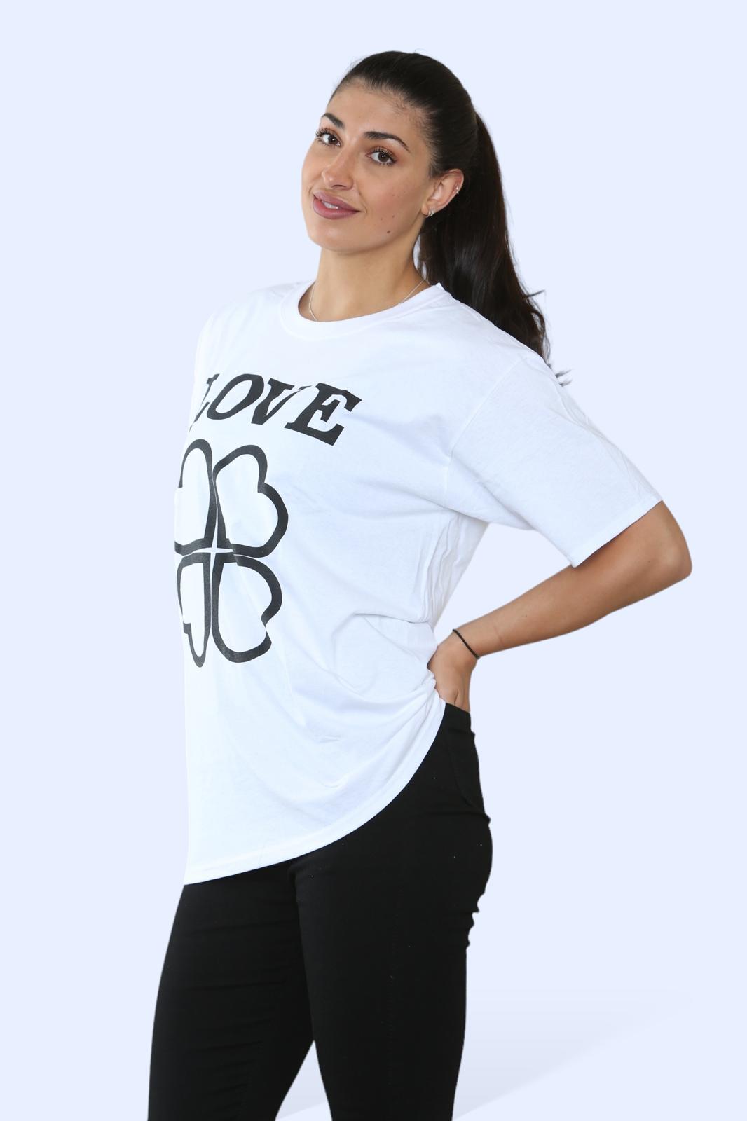 Ladies Love Printed Short Sleeve T-Shirt Top 4 Ladies Love Printed Short Sleeve T-Shirt Top - Image 4