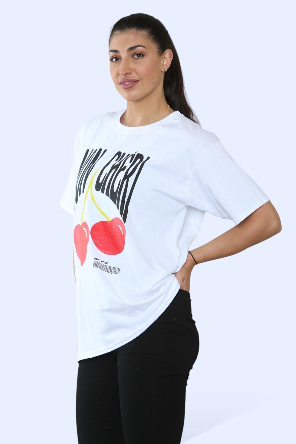 Ladies Mon Cheri Printed Short Sleeve T-Shirt Top 4 Ladies Mon Cheri Printed Short Sleeve T-Shirt Top - Image 4
