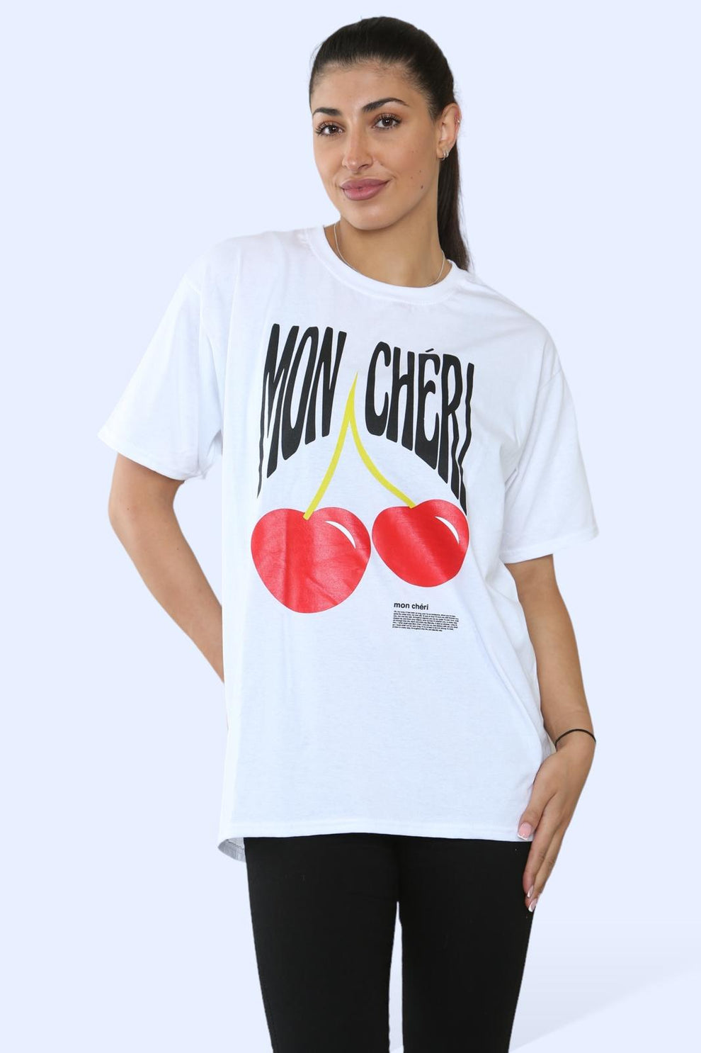 Ladies Mon Cheri Printed Short Sleeve T-Shirt Top 3 Ladies Mon Cheri Printed Short Sleeve T-Shirt Top - Image 3