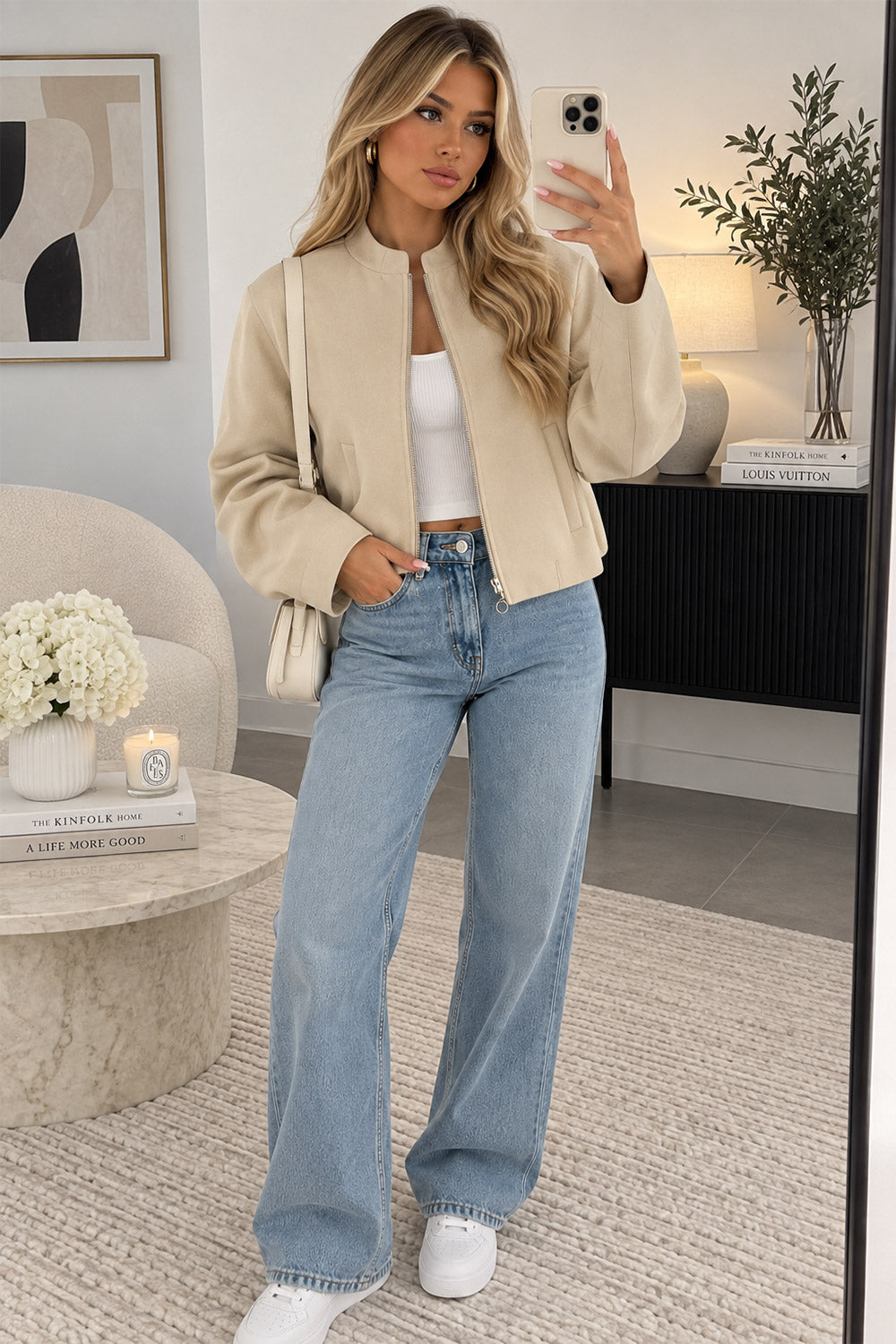 New Style Inspired Bomber Collar Jacket with Golden Zip 1 New Style Inspired Bomber Collar Jacket with Golden Zip
