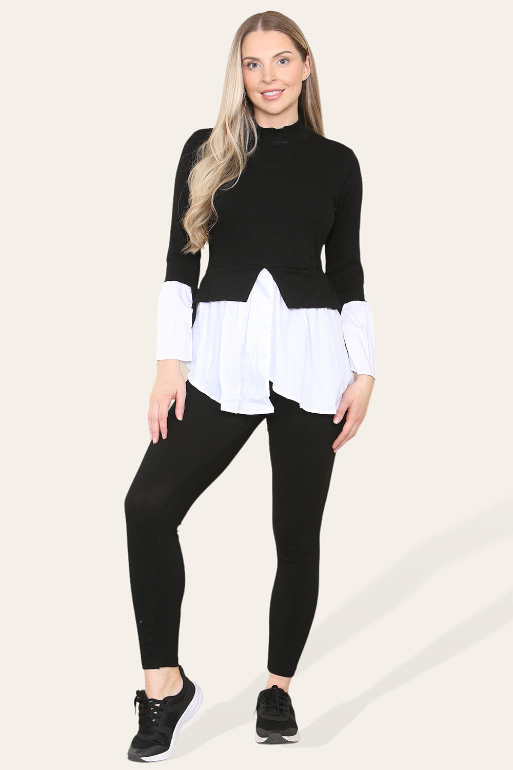 Ribbed Lounge Wear Flared Shirt and Leggings Co-Ord Set 9 Ribbed Lounge Wear Flared Shirt and Leggings Co-Ord Set - Image 9