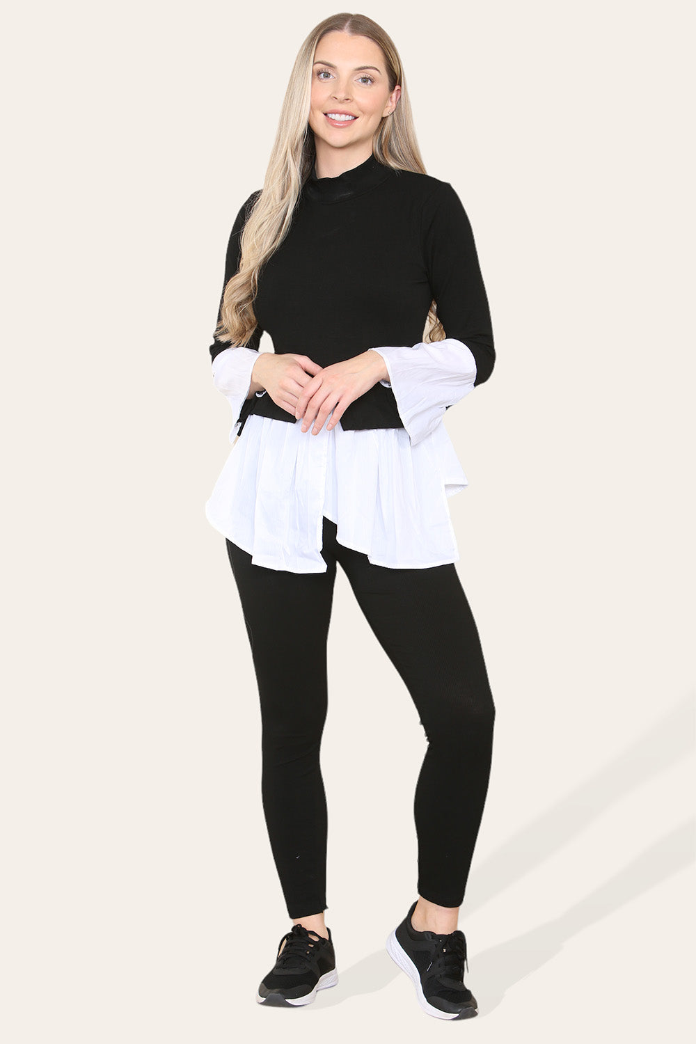 Ribbed Lounge Wear Flared Shirt and Leggings Co-Ord Set 10 Ribbed Lounge Wear Flared Shirt and Leggings Co-Ord Set - Image 10