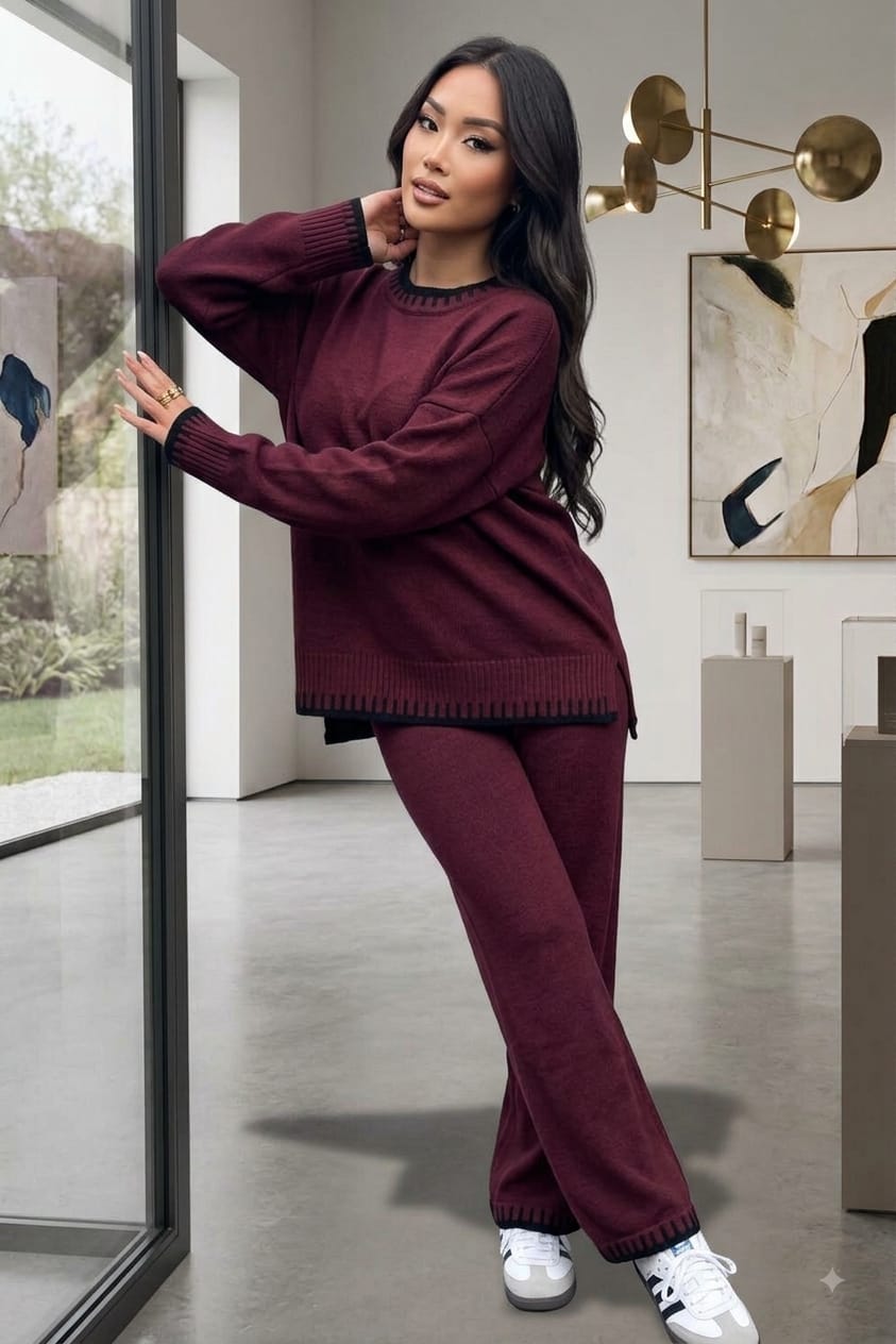 Stitched Stylish 2-Piece Knitted Lounge Comfort Co-Ord Set 5 Stitched Stylish 2-Piece Knitted Lounge Comfort Co-Ord Set - Image 5