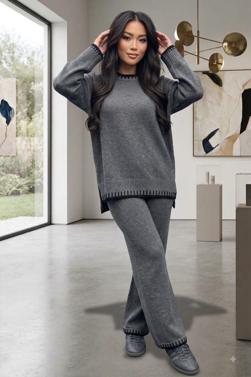 Stitched Stylish 2-Piece Knitted Lounge Comfort Co-Ord Set 8 Stitched Stylish 2-Piece Knitted Lounge Comfort Co-Ord Set - Image 8