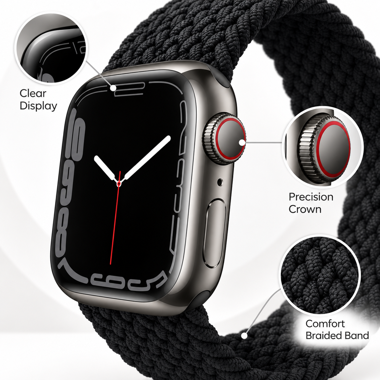 Braided Loop Smart Watch Daily Wear Smart Tracking Fitness Bluetooth 3 Braided Loop Smart Watch Daily Wear Smart Tracking Fitness Bluetooth - Image 3