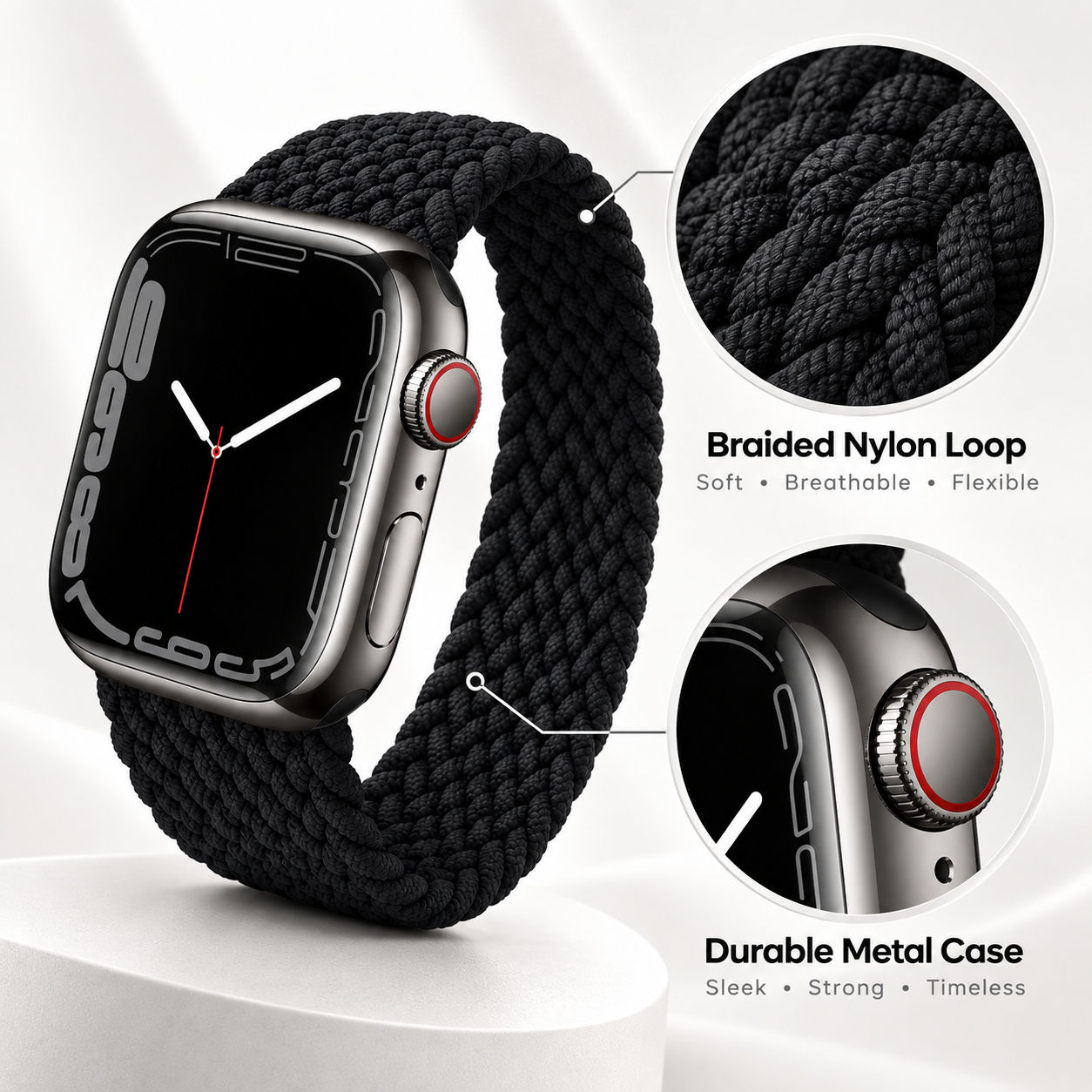 Braided Loop Smart Watch Daily Wear Smart Tracking Fitness Bluetooth 4 Braided Loop Smart Watch Daily Wear Smart Tracking Fitness Bluetooth - Image 4