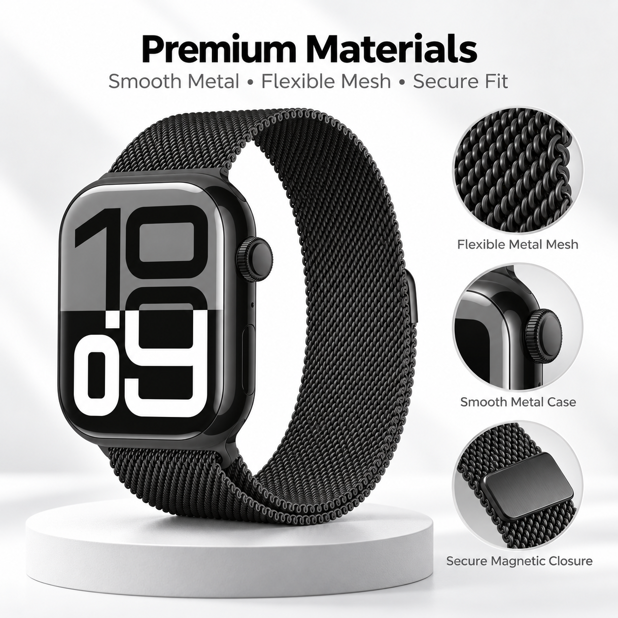 Magnetic Mesh Smart Watch Style Time Everyday Use Bluetooth Fitness Sport 4 Magnetic Mesh Smart Watch Style Time Everyday Use Bluetooth Fitness Sport - Image 4