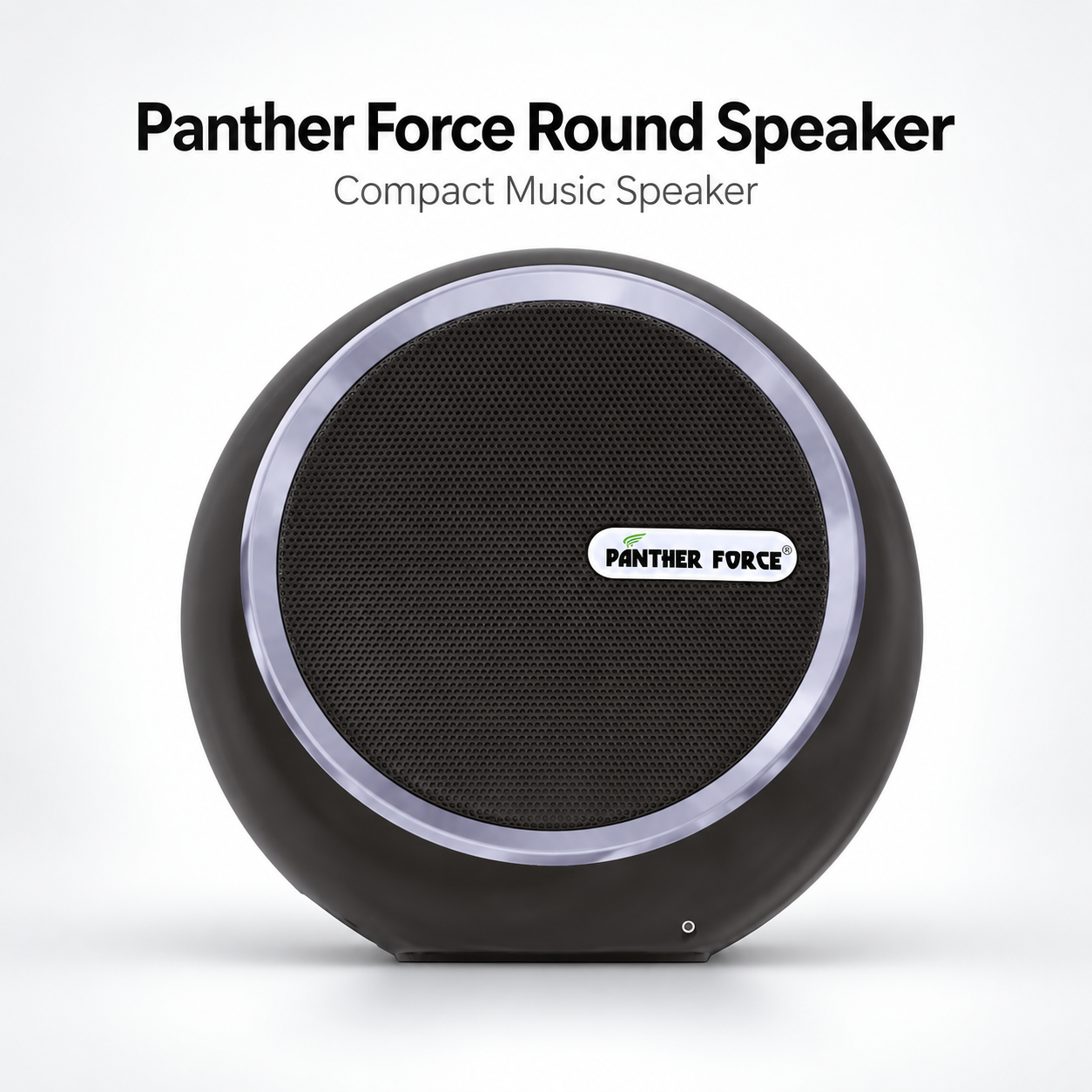 Panther Force PF263 Compact Round Bluetooth Speaker Portable Wireless Black 1 Panther Force PF263 Compact Round Bluetooth Speaker Portable Wireless Black