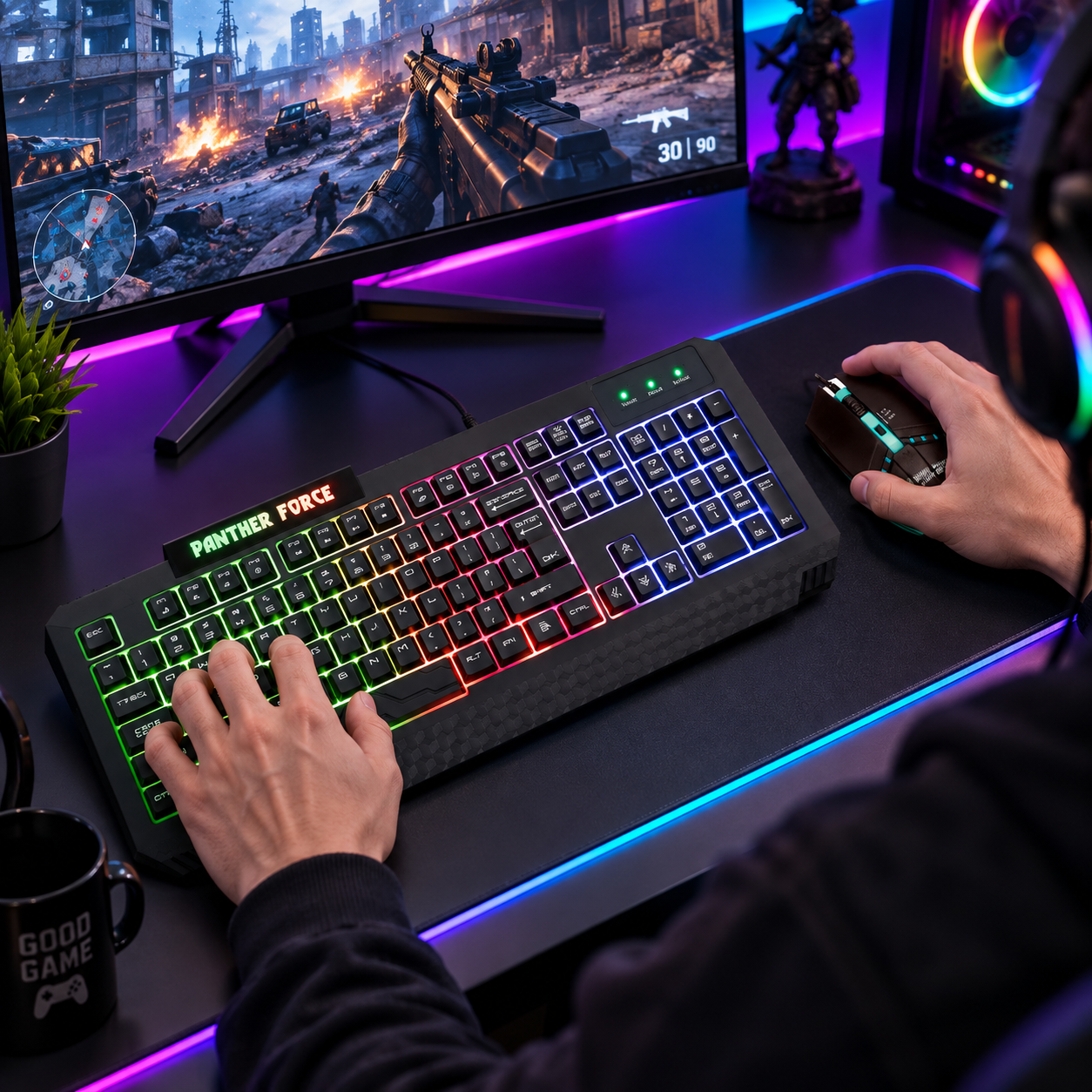 Panther Force RGB Gaming Keyboard and Mouse Combo For Gaming & Everyday Use 2 Panther Force RGB Gaming Keyboard and Mouse Combo For Gaming & Everyday Use - Image 2