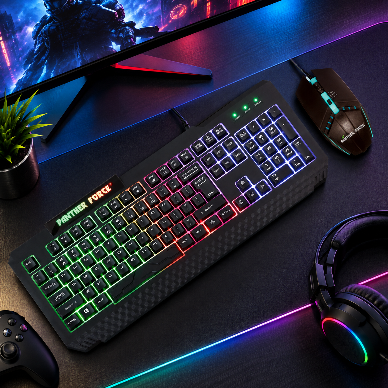 Panther Force RGB Gaming Keyboard and Mouse Combo For Gaming & Everyday Use 5 Panther Force RGB Gaming Keyboard and Mouse Combo For Gaming & Everyday Use - Image 5