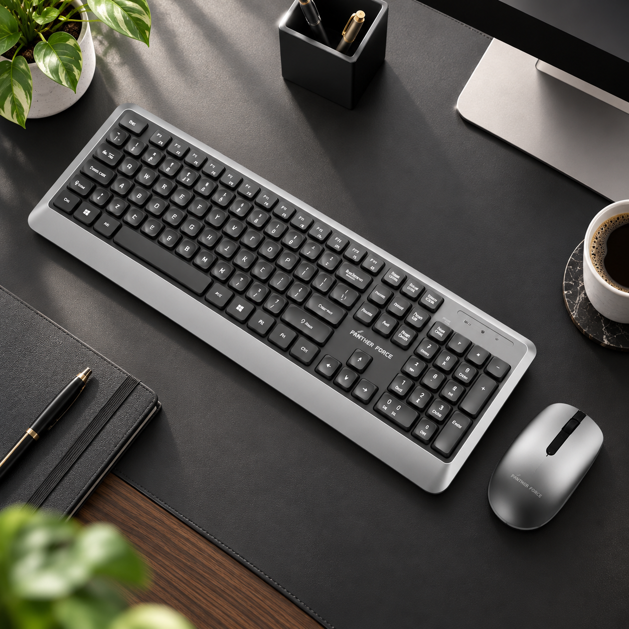 Panther Force Wireless Keyboard and Mouse Combo For Office Home & Study Silver 5 Panther Force Wireless Keyboard and Mouse Combo For Office Home & Study Silver - Image 5