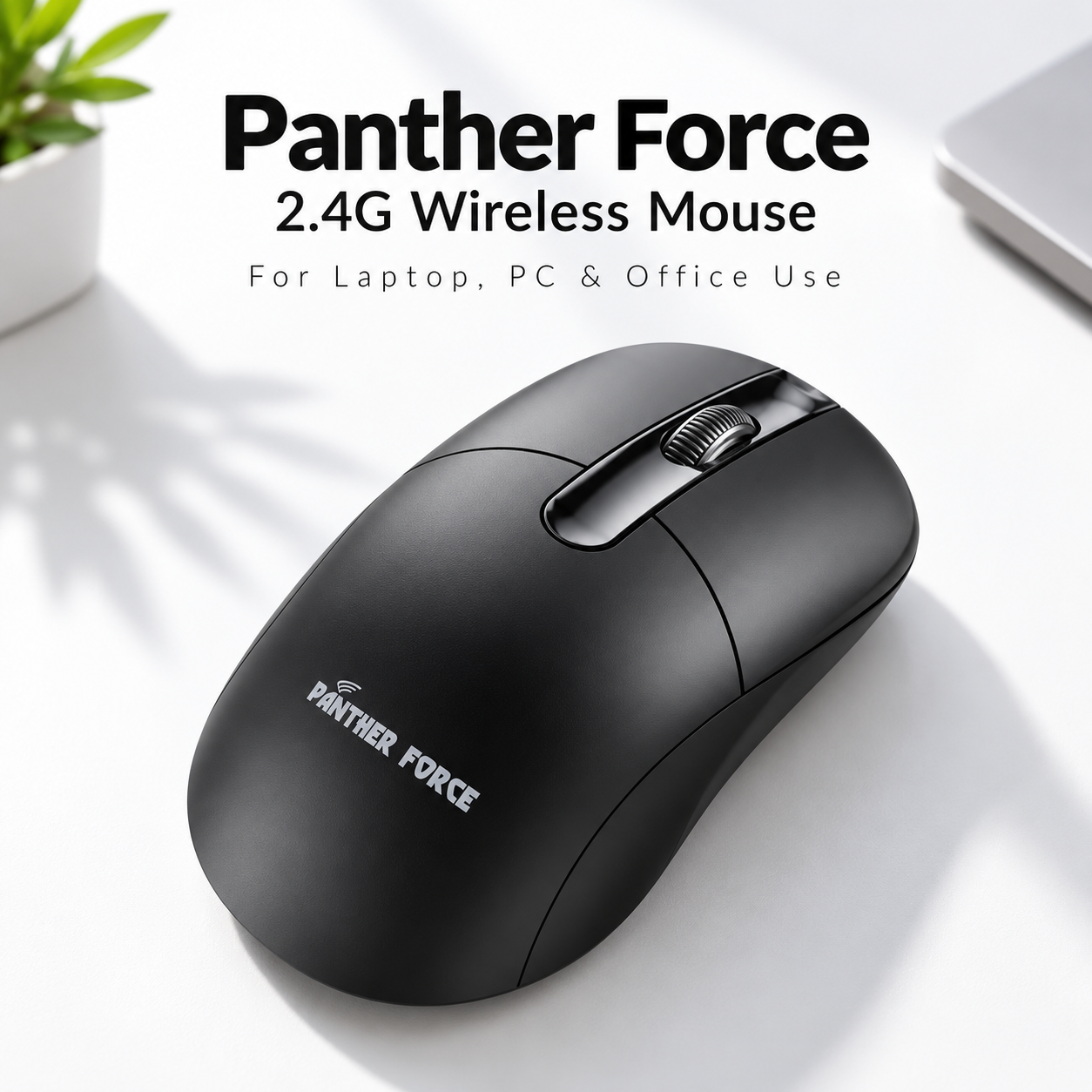 Panther Force 2.4G Wireless Mouse For Laptop PC & Office Use Ergonomic Black 1 Panther Force 2.4G Wireless Mouse For Laptop PC & Office Use Ergonomic Black