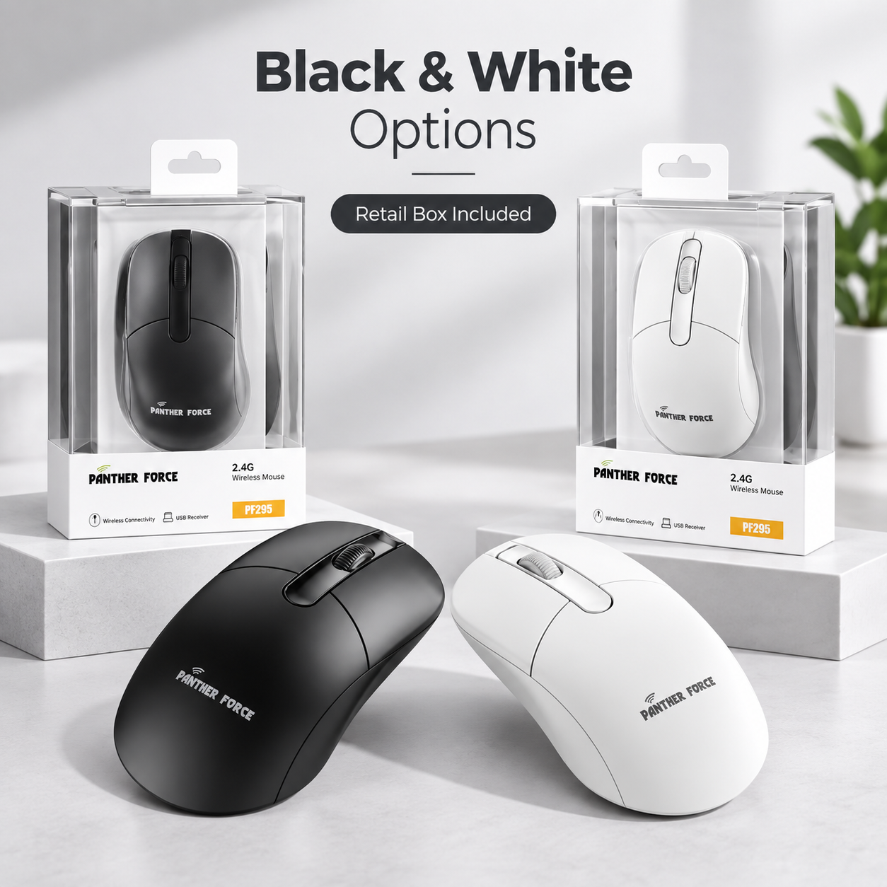 Panther Force 2.4G Wireless Mouse For Laptop PC & Office Use Ergonomic Black 5 Panther Force 2.4G Wireless Mouse For Laptop PC & Office Use Ergonomic Black - Image 5