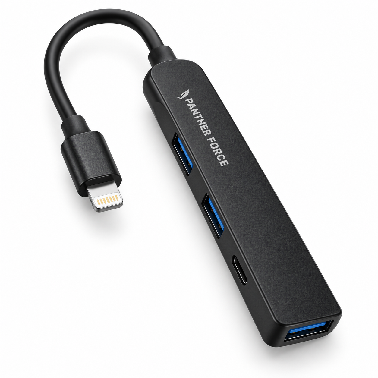 Panther Force PF02 Lightning OTG USB Hub 3 USB Ports USB-C for iPhone iPad 2 Panther Force PF02 Lightning OTG USB Hub 3 USB Ports USB-C for iPhone iPad - Image 2
