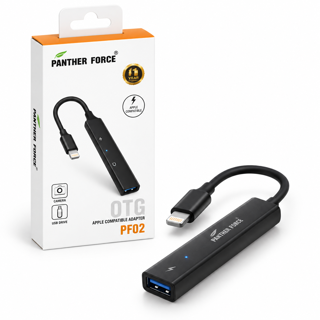Panther Force PF02 Lightning OTG USB Hub 3 USB Ports USB-C for iPhone iPad 3 Panther Force PF02 Lightning OTG USB Hub 3 USB Ports USB-C for iPhone iPad - Image 3
