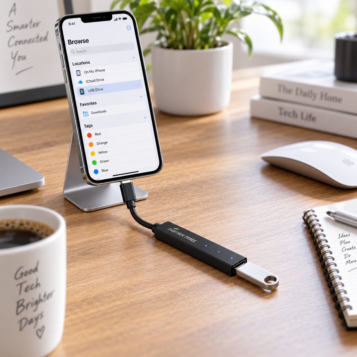 Panther Force PF02 Lightning OTG USB Hub 3 USB Ports USB-C for iPhone iPad 4 Panther Force PF02 Lightning OTG USB Hub 3 USB Ports USB-C for iPhone iPad - Image 4