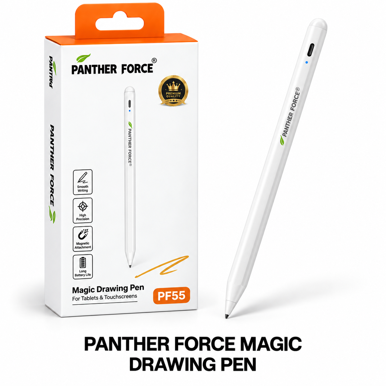 PANTHER FORCE Magic Drawing Pen, High Precision Stylus Pencil with Magnetic Attachment & Long Battery Life for Tablets & Touchscreens 1 PANTHER FORCE Magic Drawing Pen, High Precision Stylus Pencil with Magnetic Attachment & Long Battery Life for Tablets & Touchscreens